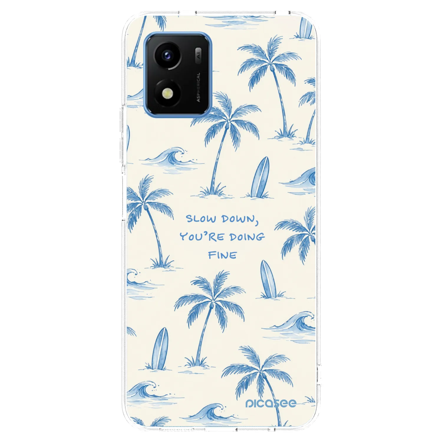 Picasee Vivo Y01 Hülle - Transparentes Silikon - Slow Tide