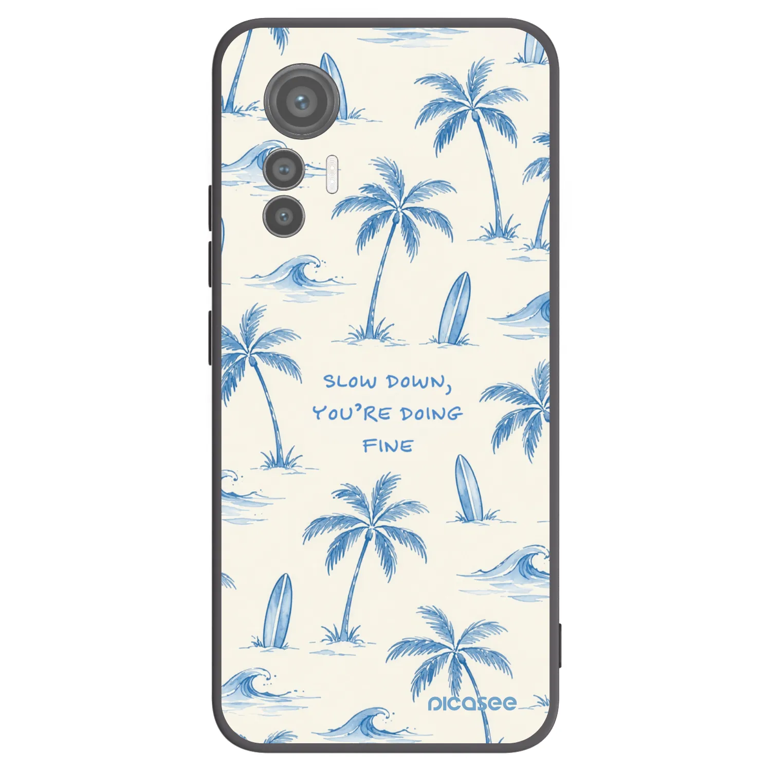 Picasee Xiaomi 12 Lite Hülle - Schwarzes Silikon - Slow Tide