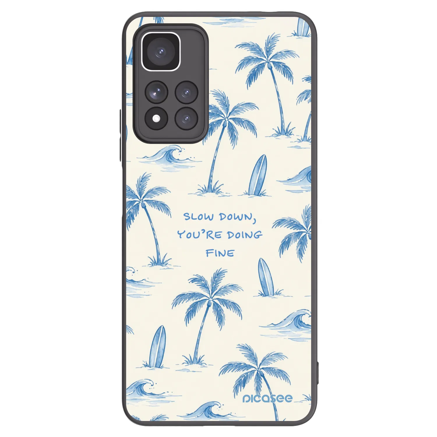 Picasee Xiaomi Redmi Note 11 Pro+ 5G Hülle - Schwarzes Silikon - Slow Tide