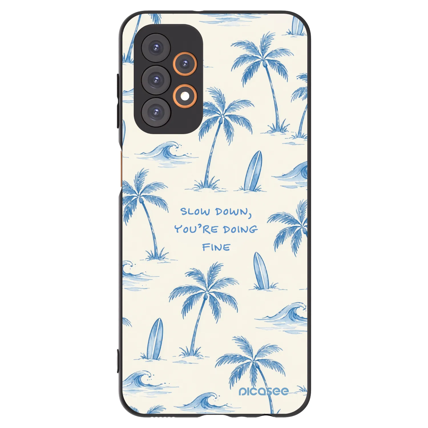 Picasee Samsung Galaxy A23 A236B 5G Hülle - Schwarzes Silikon - Slow Tide