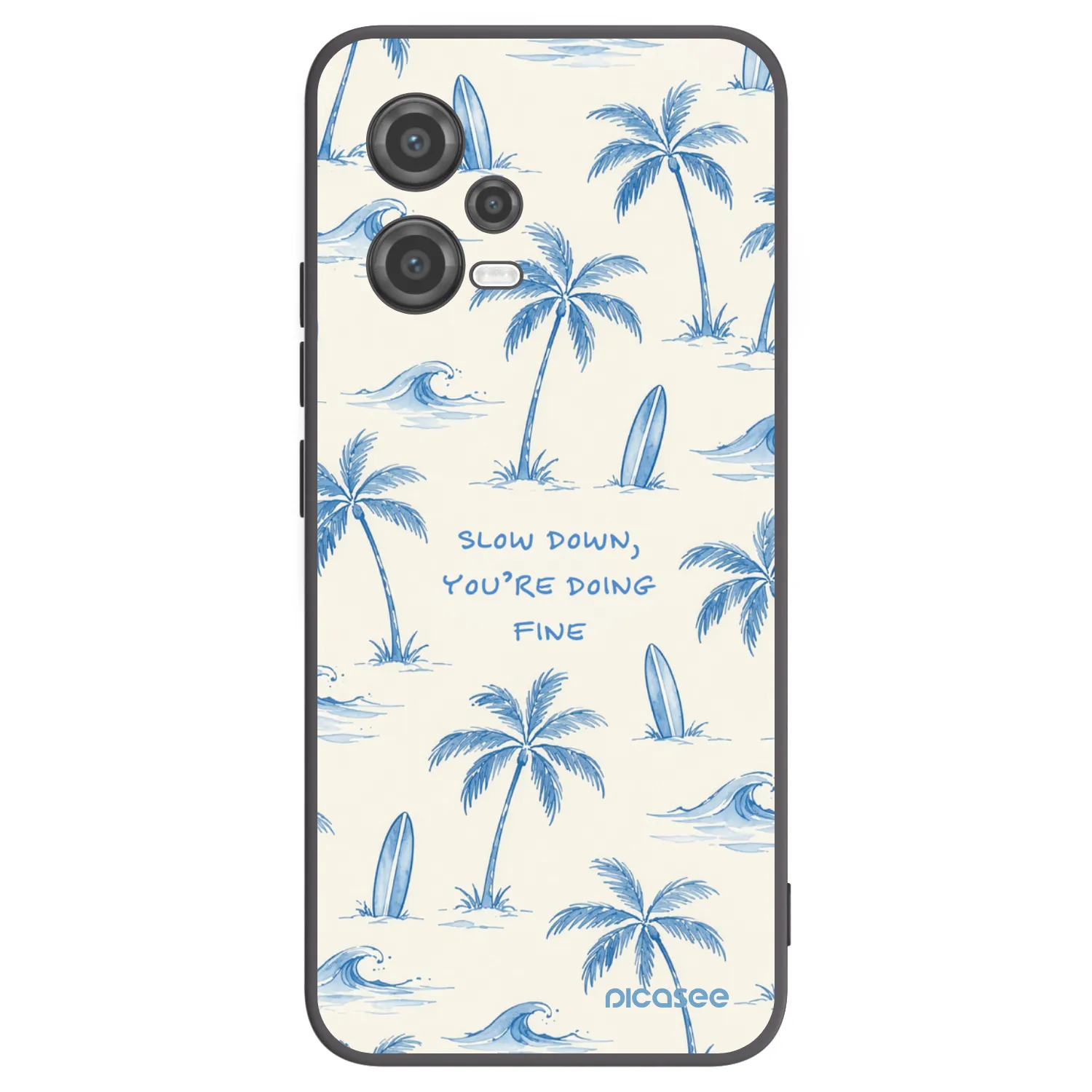 Picasee Xiaomi Poco X5 Hülle - Schwarzes Silikon - Slow Tide