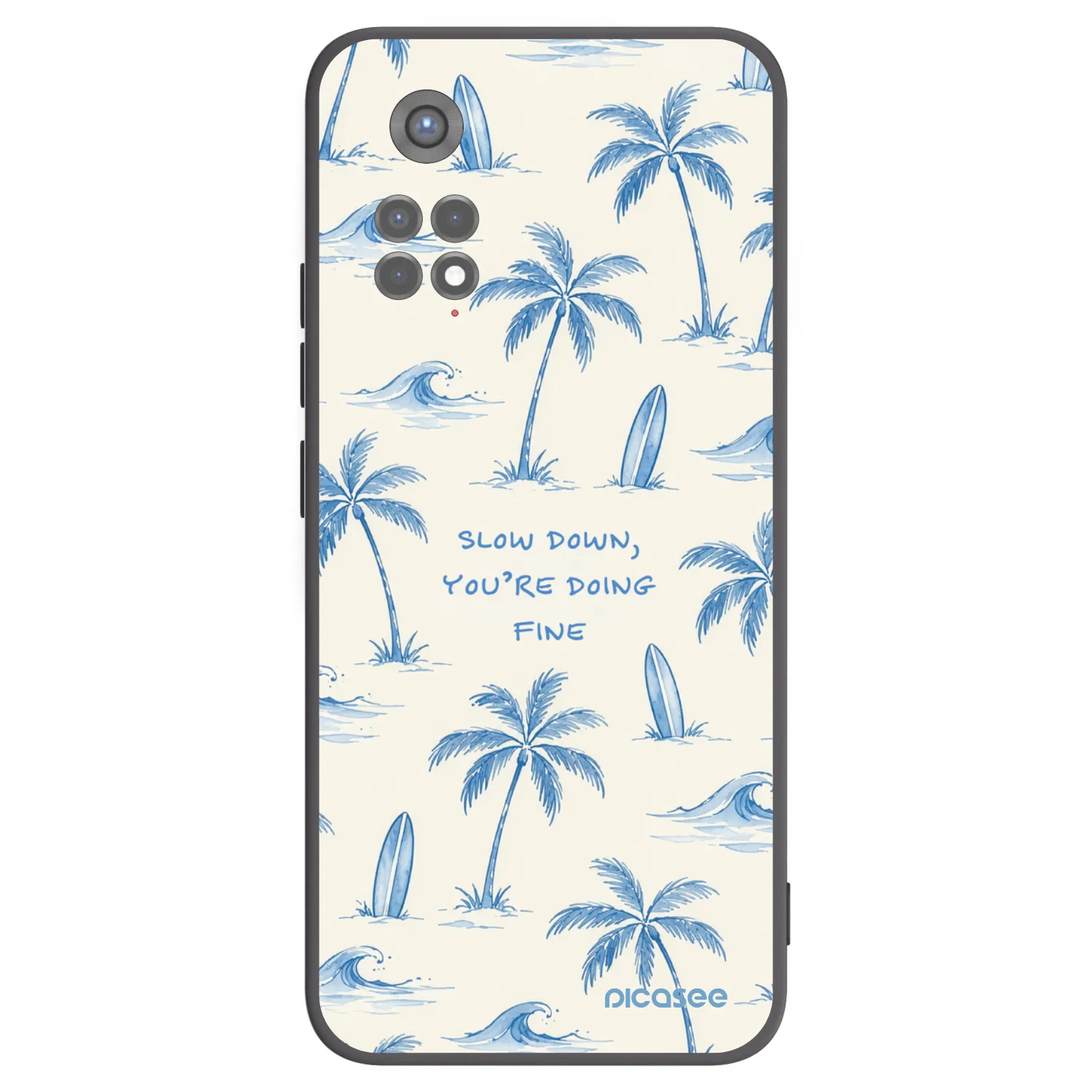 Picasee Xiaomi Redmi Note 11S 5G Hülle - Schwarzes Silikon - Slow Tide