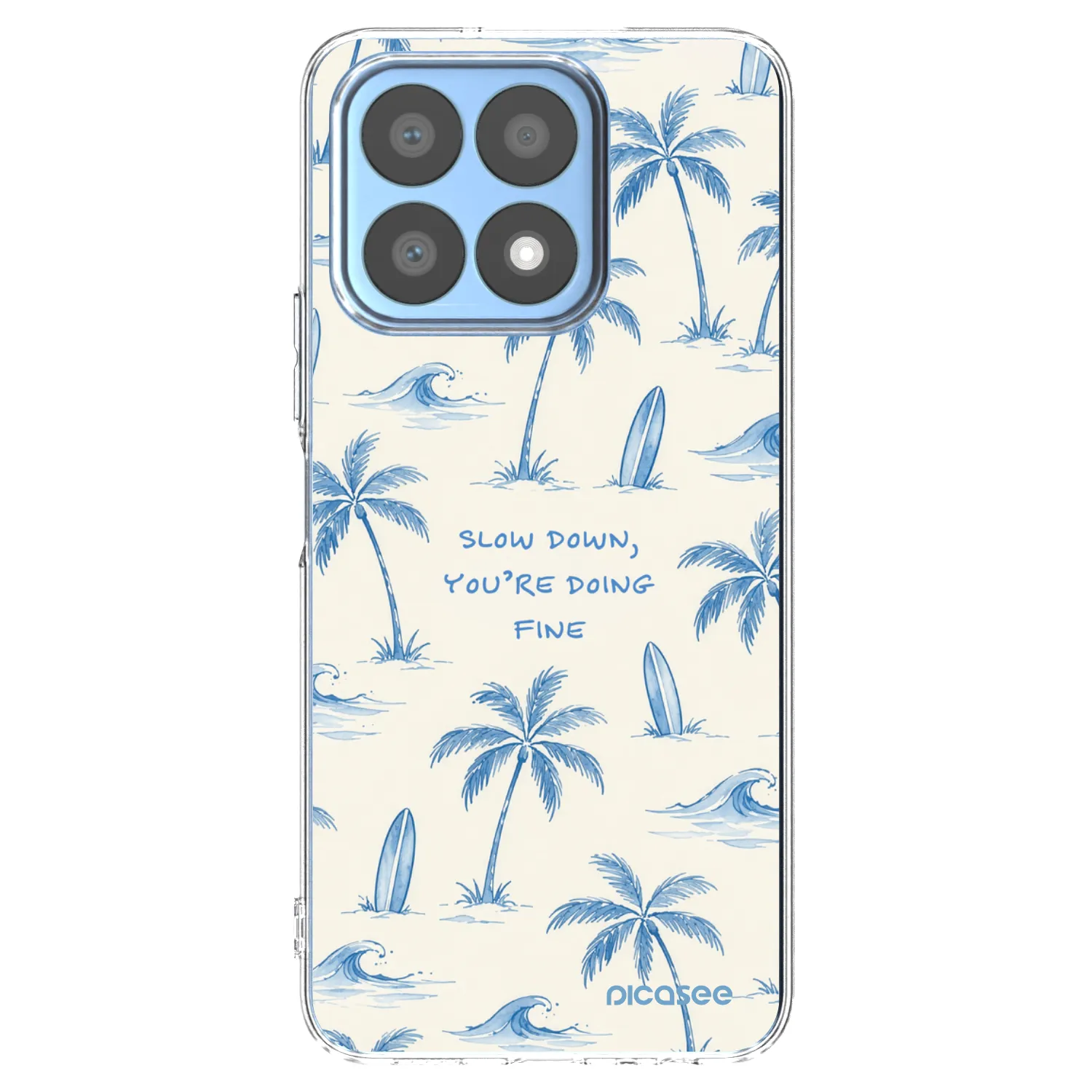 Picasee Honor X8a Hülle - Transparentes Silikon - Slow Tide