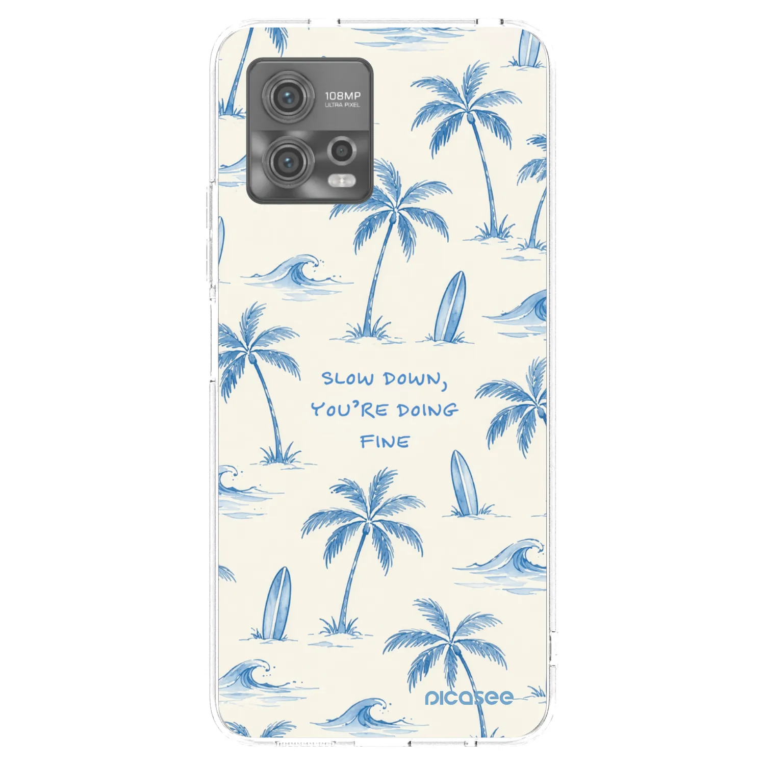 Picasee Motorola Moto G72 Hülle - Transparentes Silikon - Slow Tide