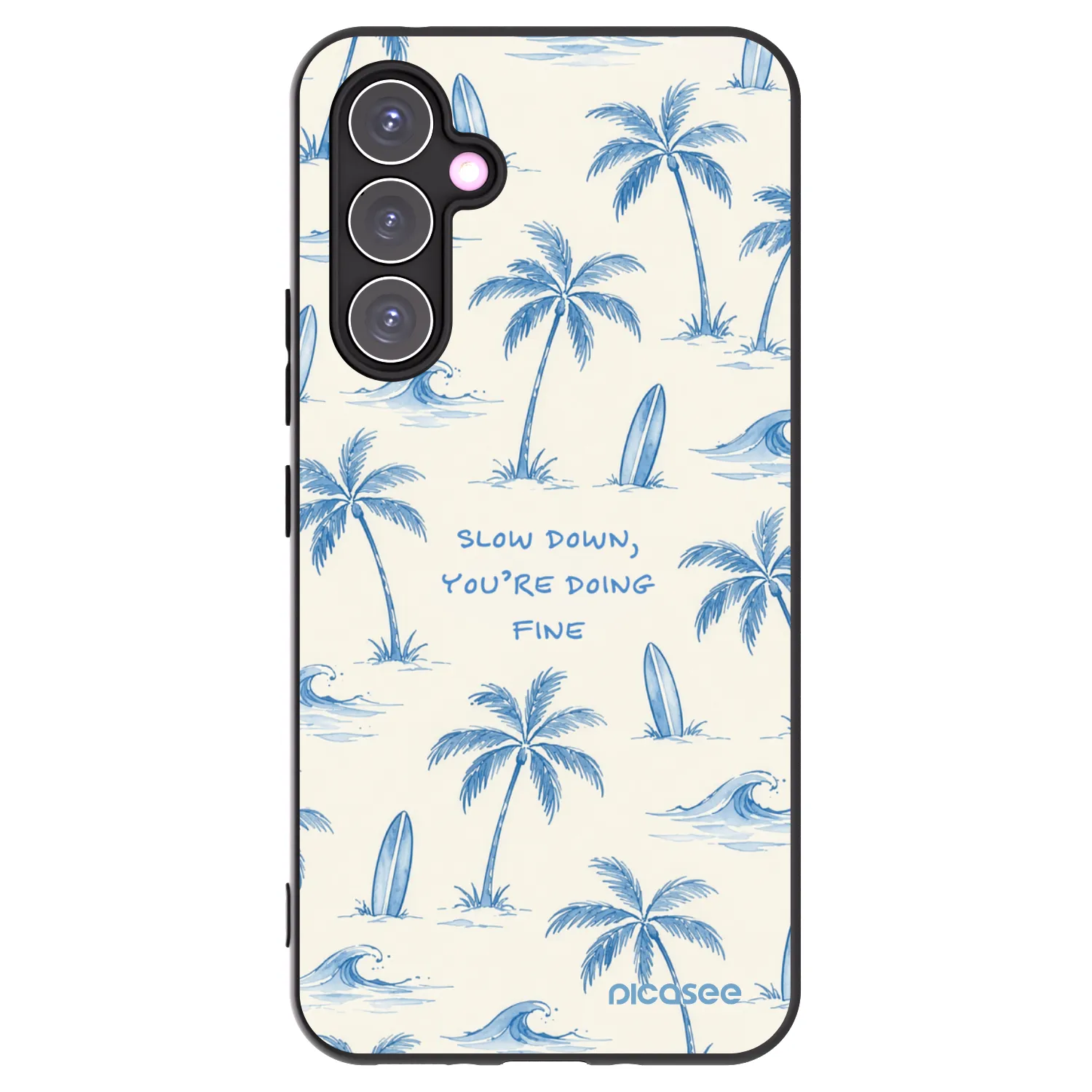 Picasee Samsung Galaxy A54 5G A546B Hülle - Schwarzes Silikon - Slow Tide