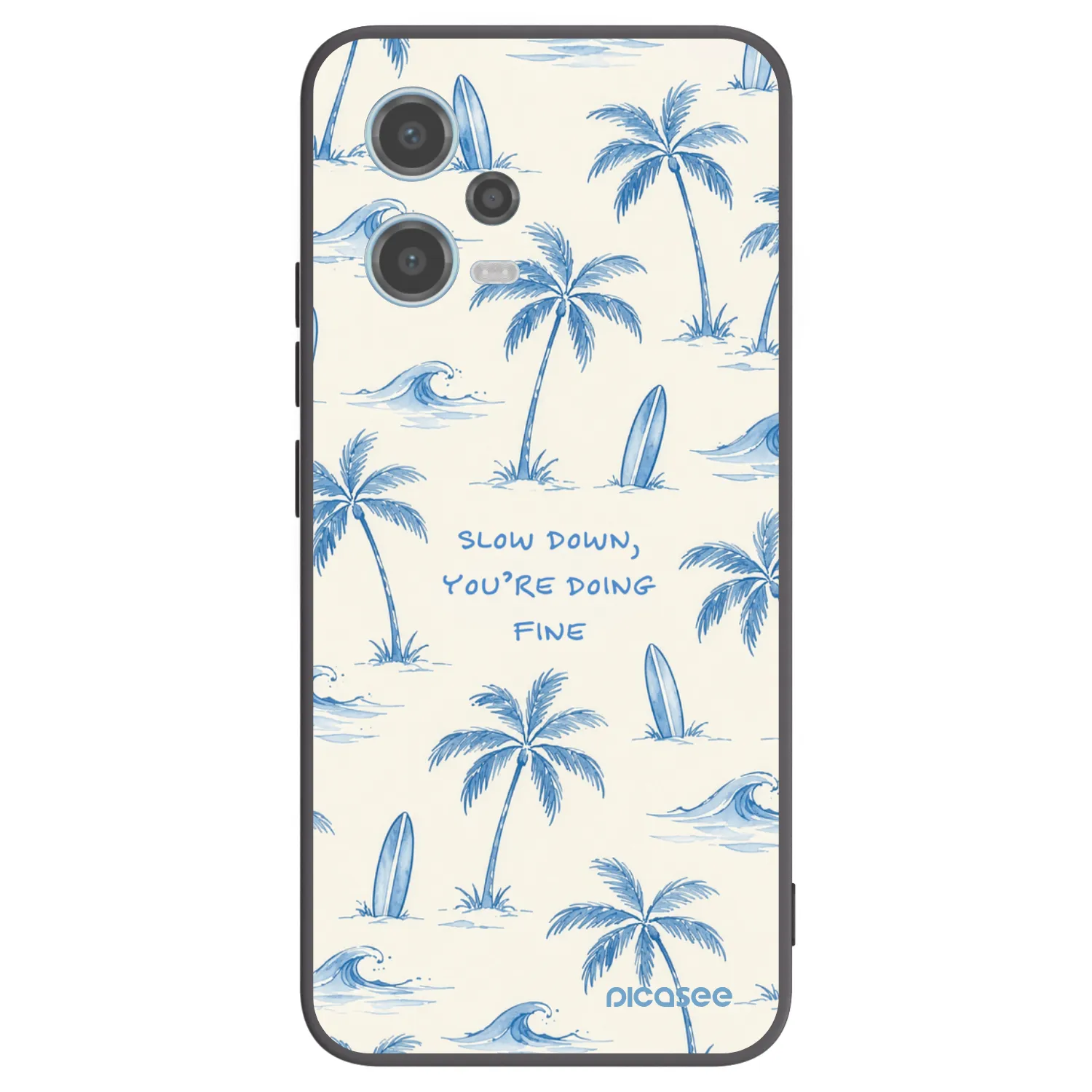 Picasee Xiaomi Redmi Note 12 5G Hülle - Schwarzes Silikon - Slow Tide