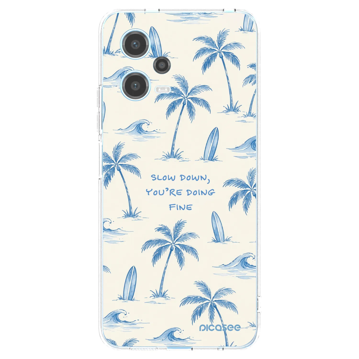 Picasee Xiaomi Redmi Note 12 5G Hülle - Transparentes Silikon - Slow Tide