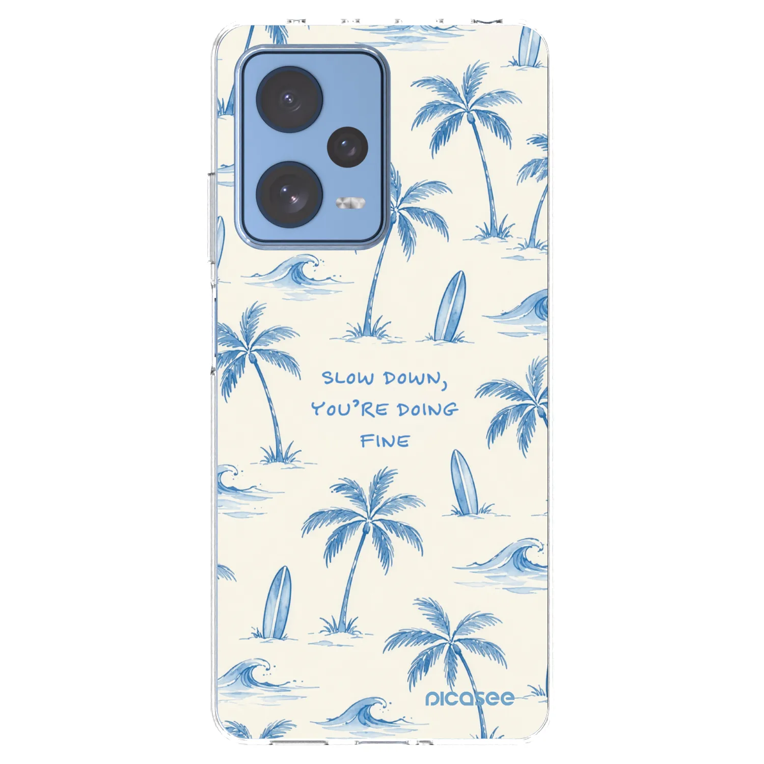 Picasee Xiaomi Redmi Note 12 Pro 5G Hülle - Transparentes Silikon - Slow Tide