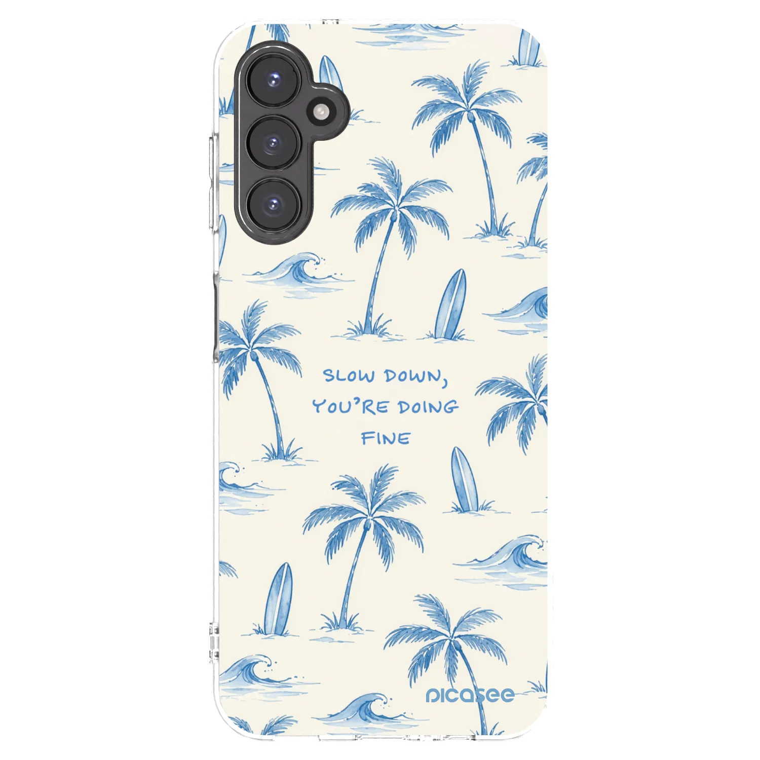 Picasee Samsung Galaxy A14 4G A145R Hülle - Transparentes Silikon - Slow Tide