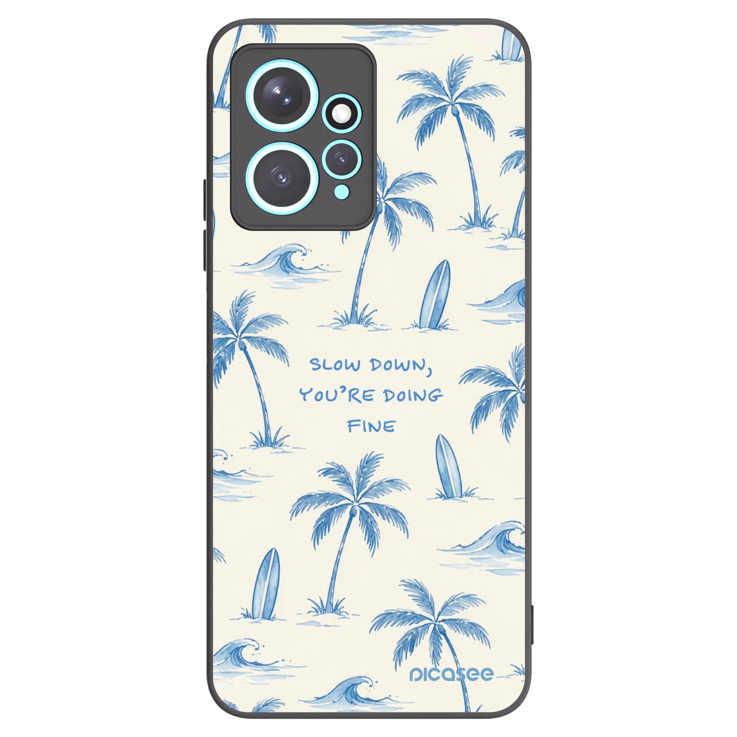 Picasee Xiaomi Redmi Note 12 4G Hülle - Schwarzes Silikon - Slow Tide