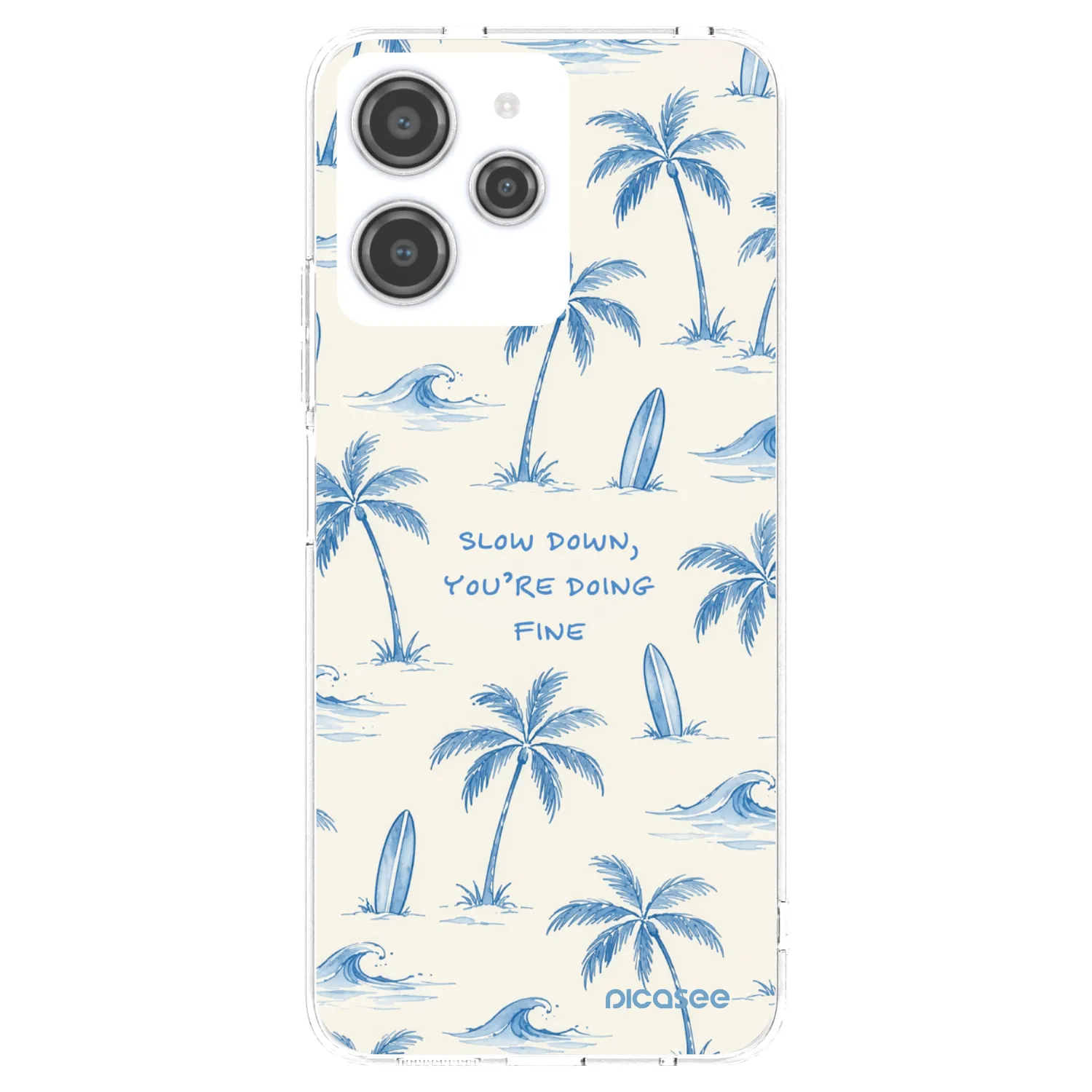 Picasee Xiaomi Redmi 12 4G Hülle - Transparentes Silikon - Slow Tide