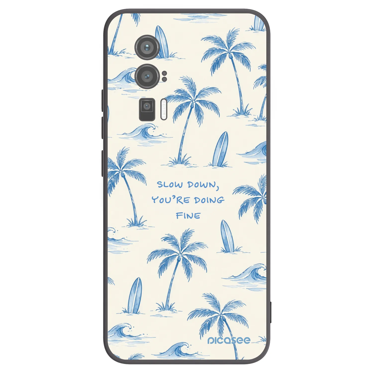 Picasee Xiaomi Poco F5 Pro 5G Hülle - Schwarzes Silikon - Slow Tide