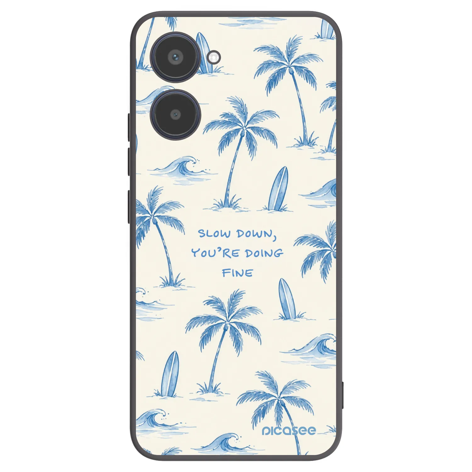 Picasee Realme 10 4G Hülle - Schwarzes Silikon - Slow Tide