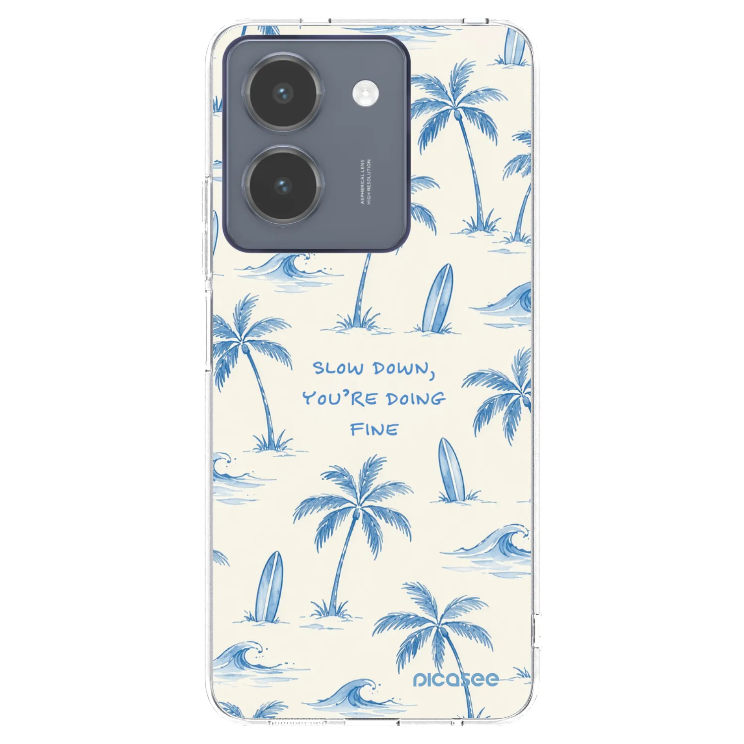Picasee Vivo Y36 4G Hülle - Transparentes Silikon - Slow Tide