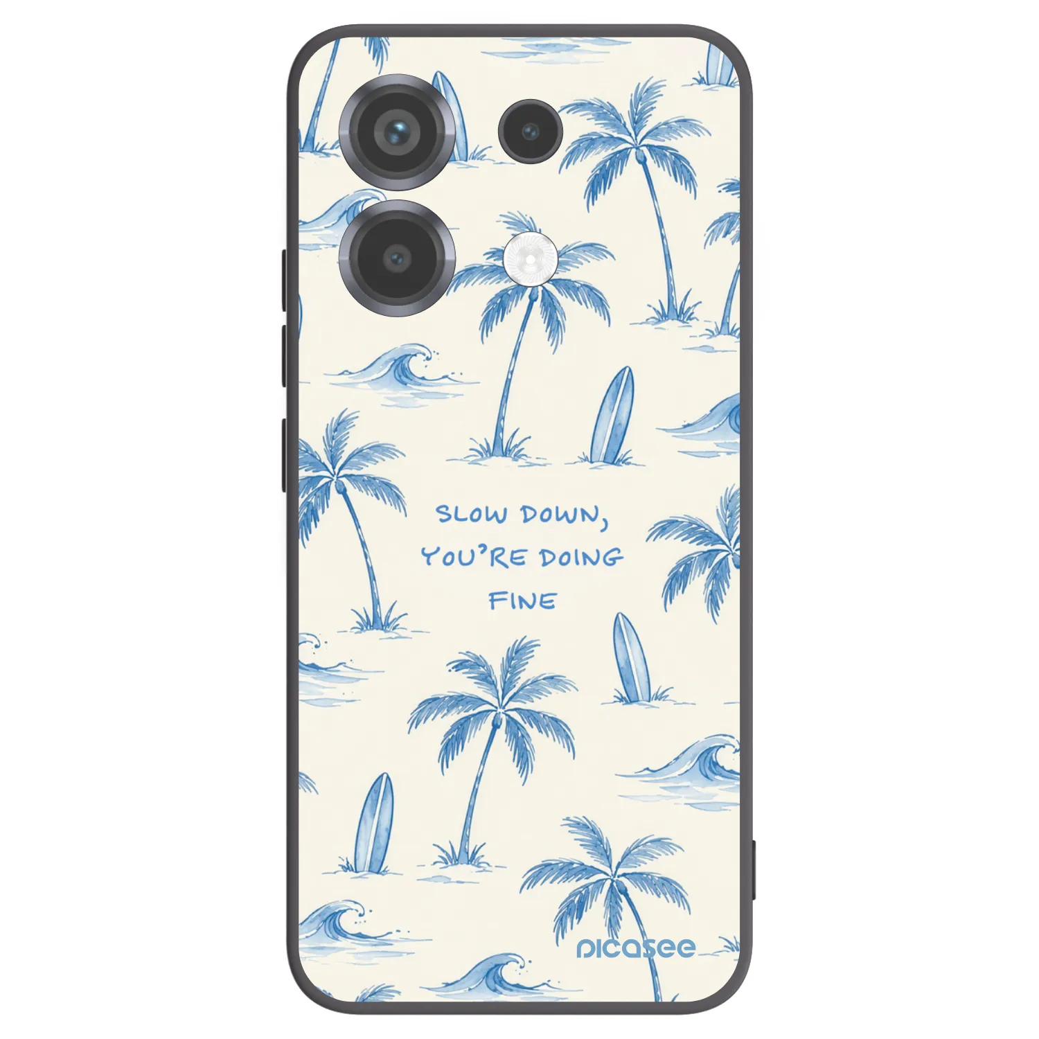 Picasee Xiaomi Poco X6 Hülle - Schwarzes Silikon - Slow Tide