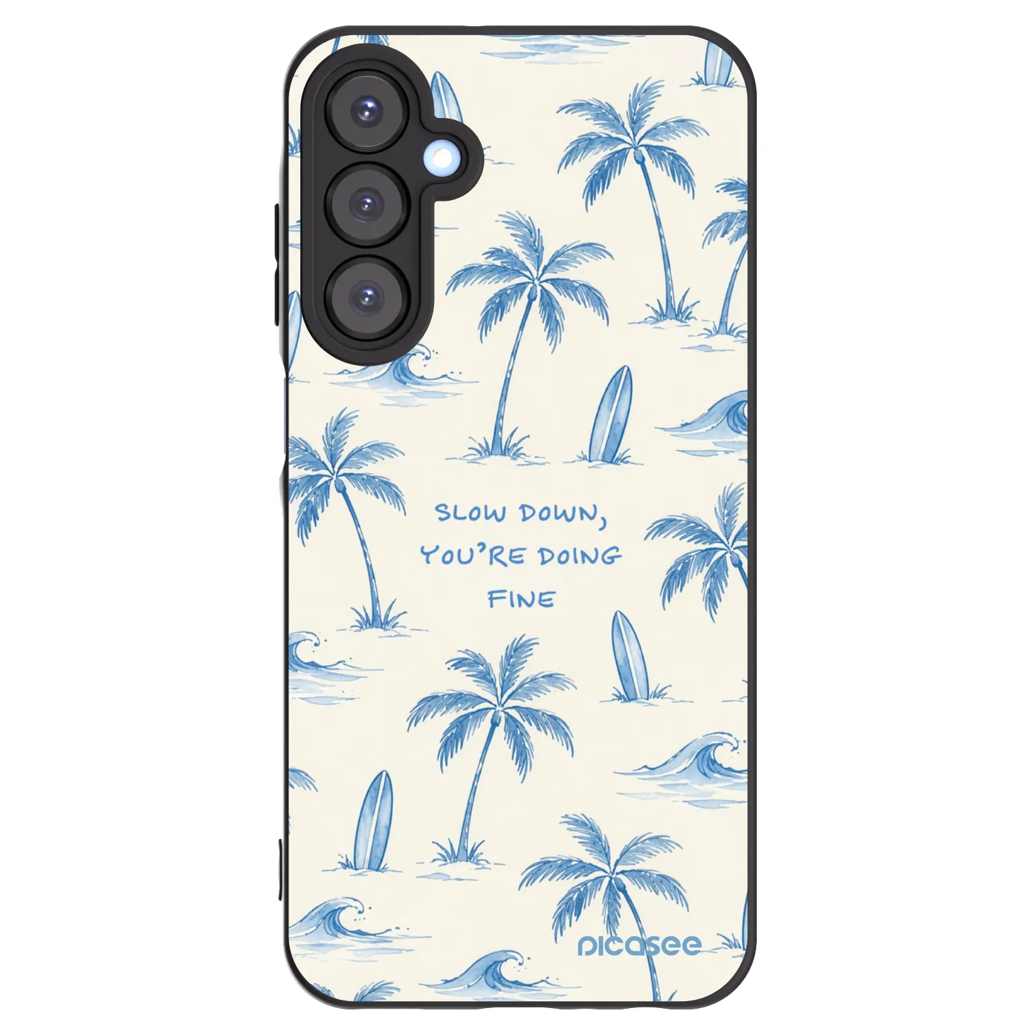 Picasee Samsung Galaxy A25 A256B 5G Hülle - Schwarzes Silikon - Slow Tide