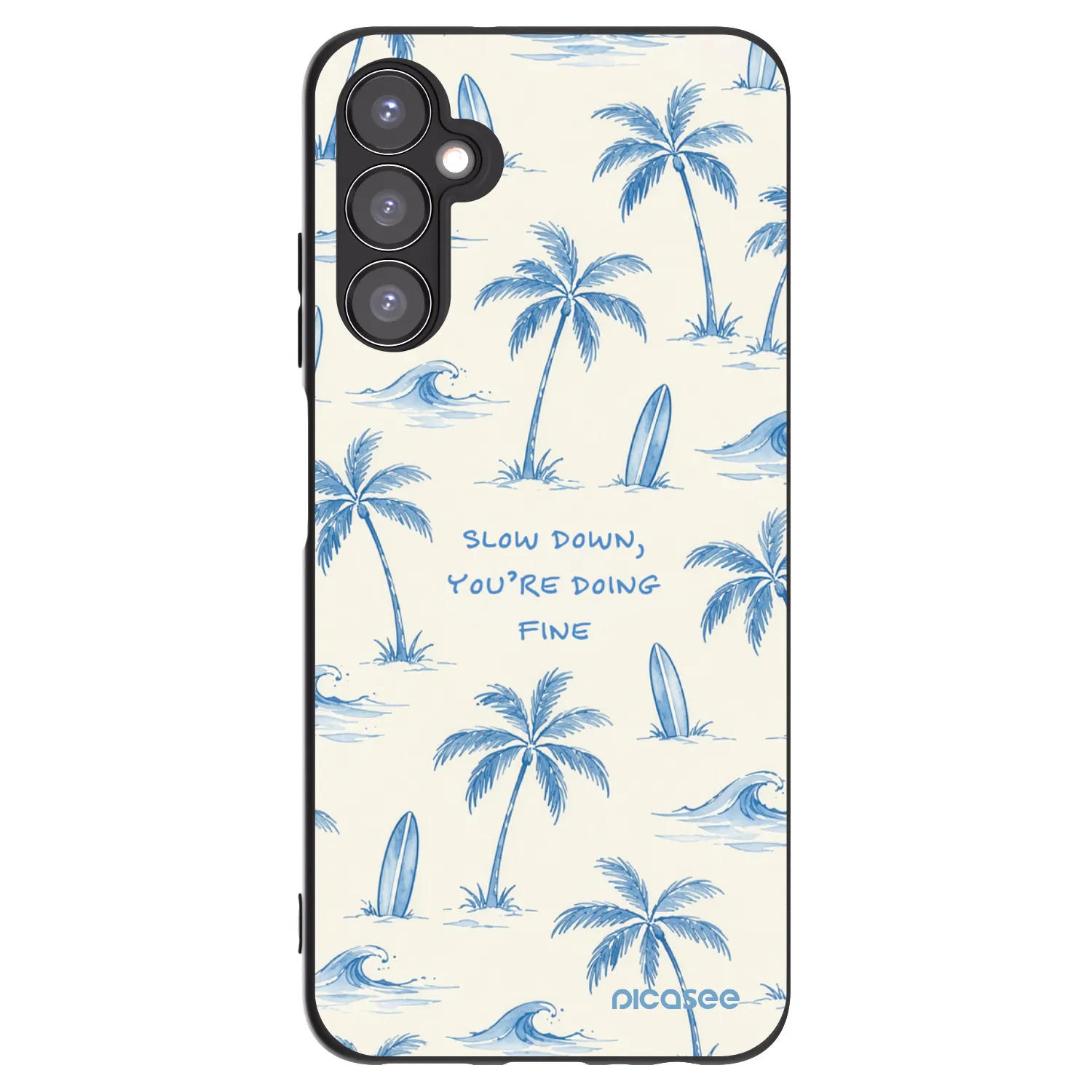 Picasee Samsung Galaxy A05s A057G Hülle - Schwarzes Silikon - Slow Tide
