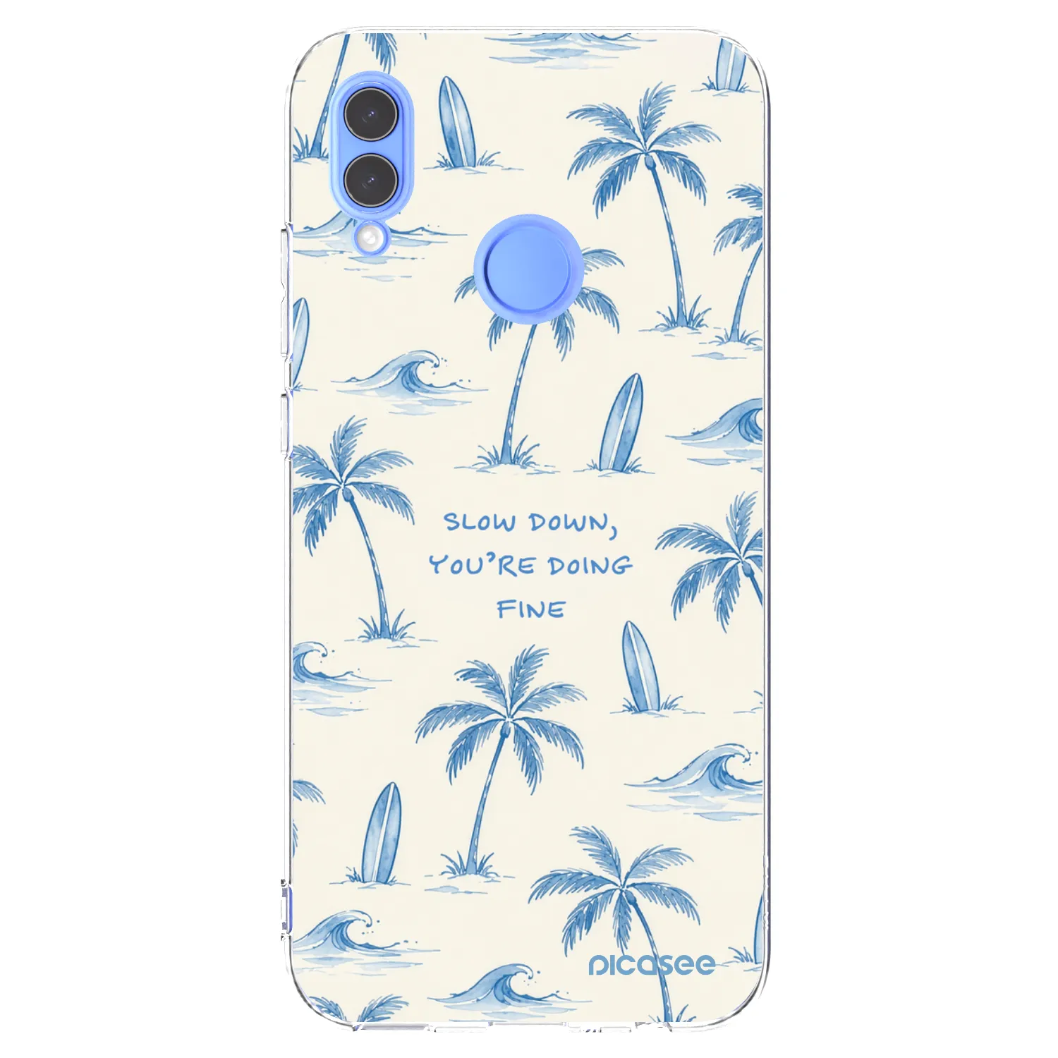 Picasee Huawei P Smart 2019 Hülle - Transparentes Silikon - Slow Tide