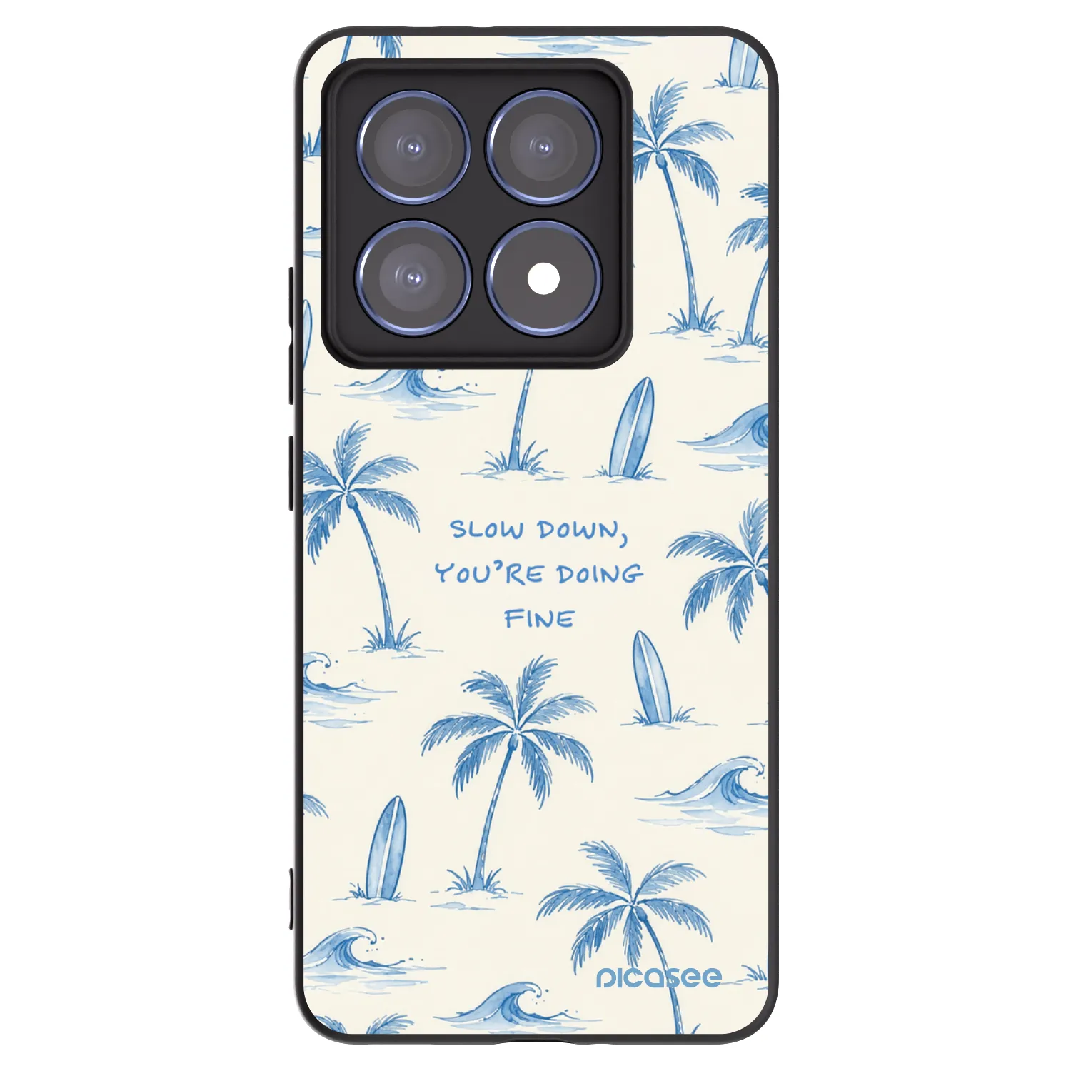 Picasee Xiaomi 14T Pro Hülle - Schwarzes Silikon - Slow Tide