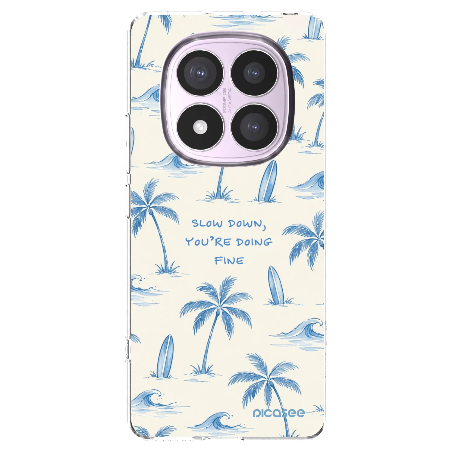 Picasee Xiaomi Redmi Note 14 Pro 5G Hülle - Transparentes Silikon - Slow Tide