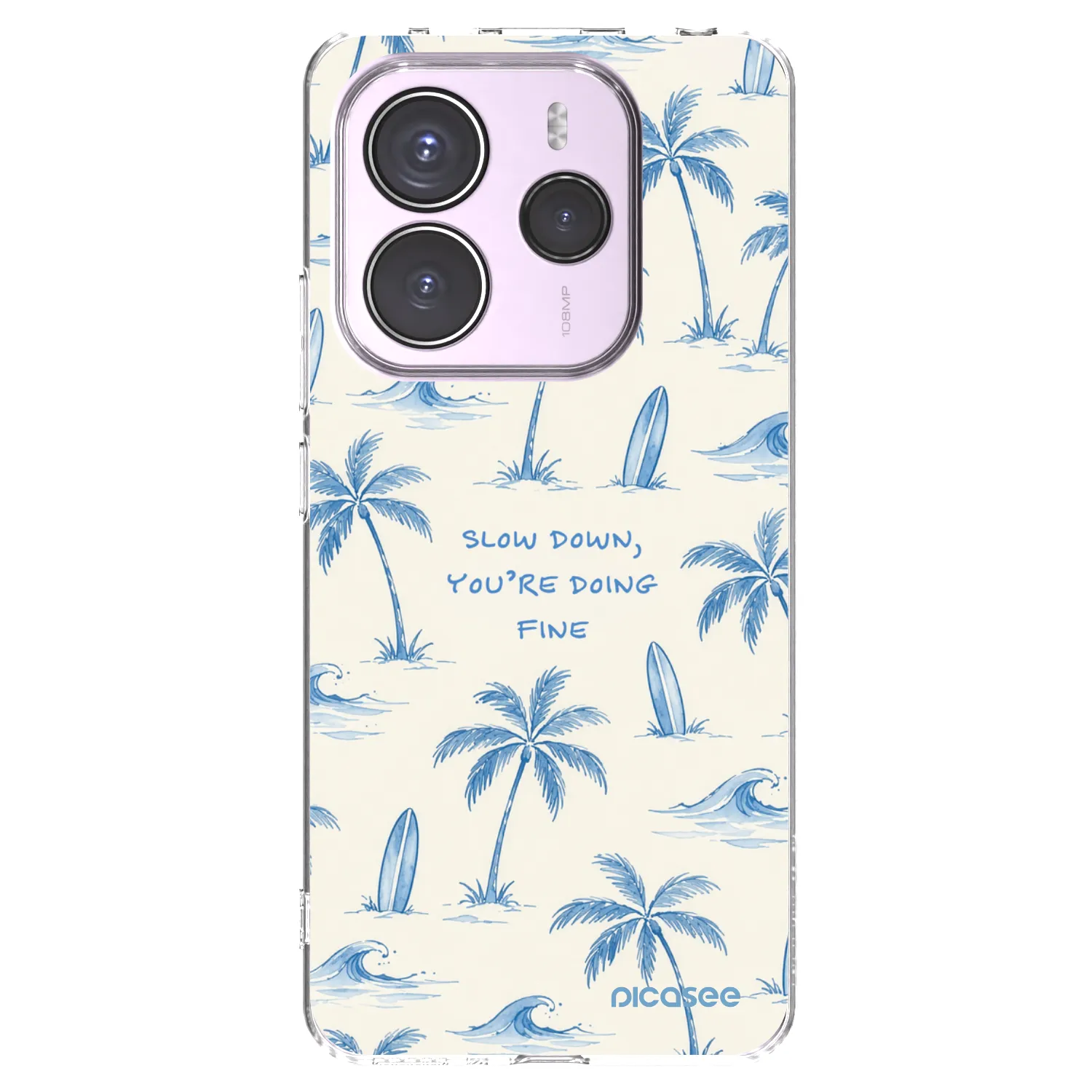 Picasee Xiaomi Redmi Note 14 5G Hülle - Transparentes Silikon - Slow Tide