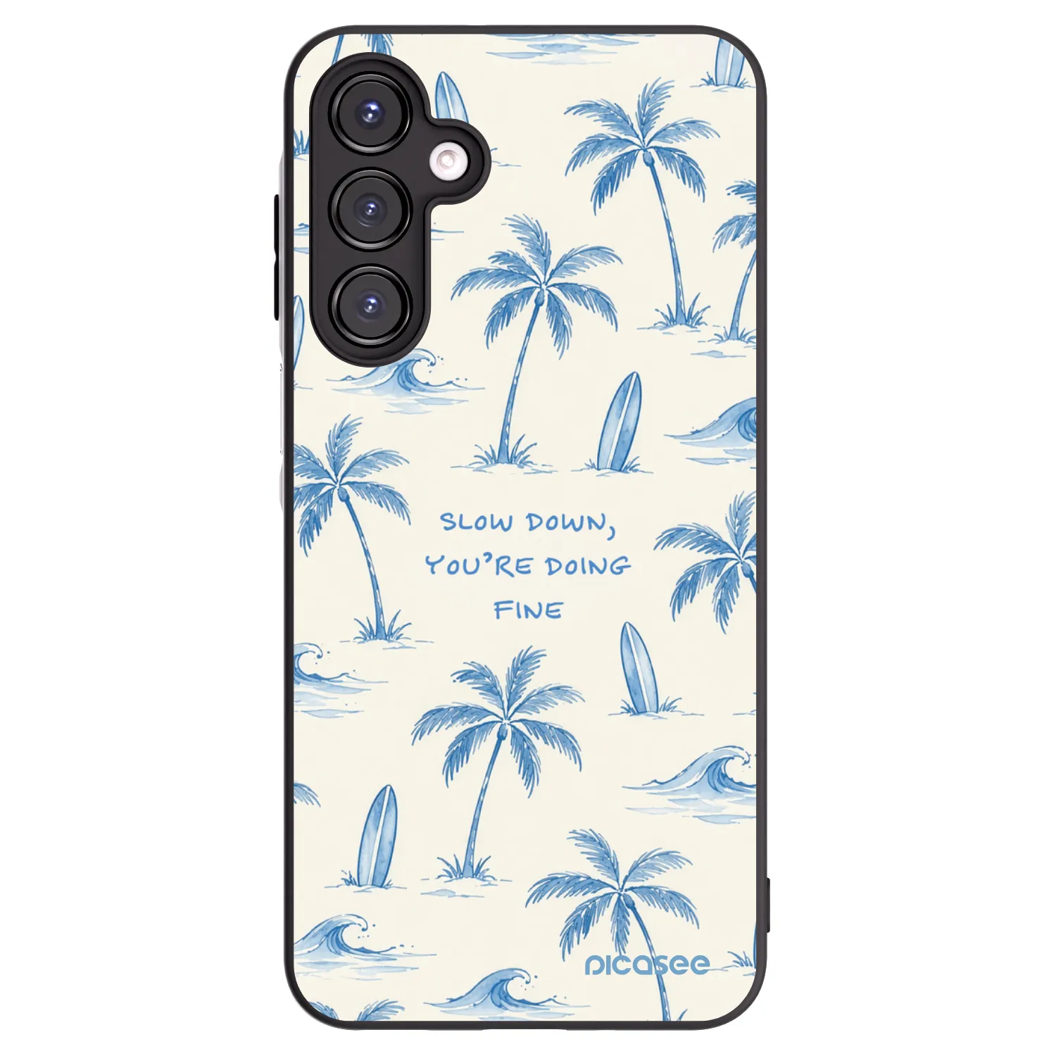 Picasee Samsung Galaxy A16 5G Hülle - Schwarzes Silikon - Slow Tide