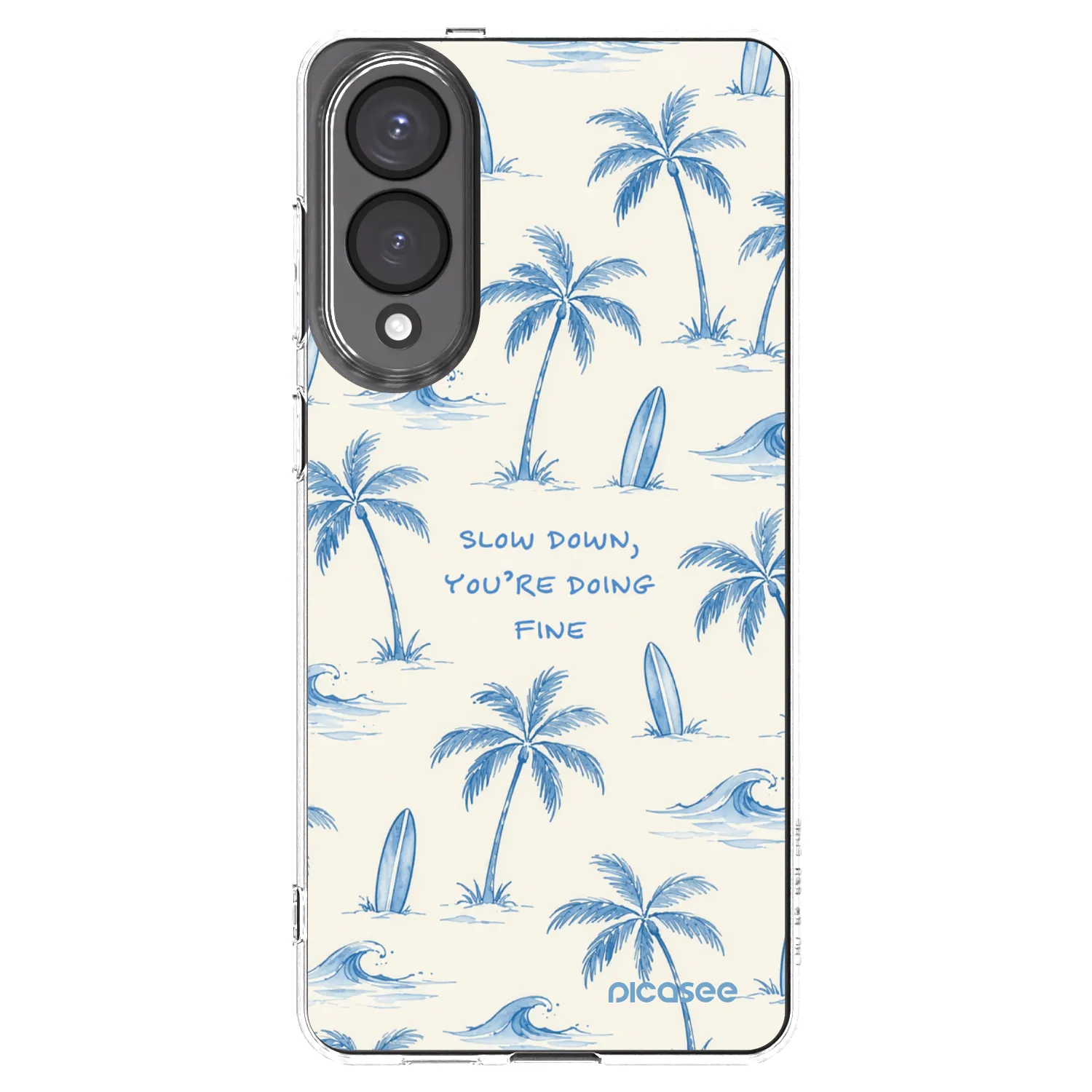 Picasee Samsung Galaxy S25 Edge 5G Hülle - Transparentes Silikon - Slow Tide