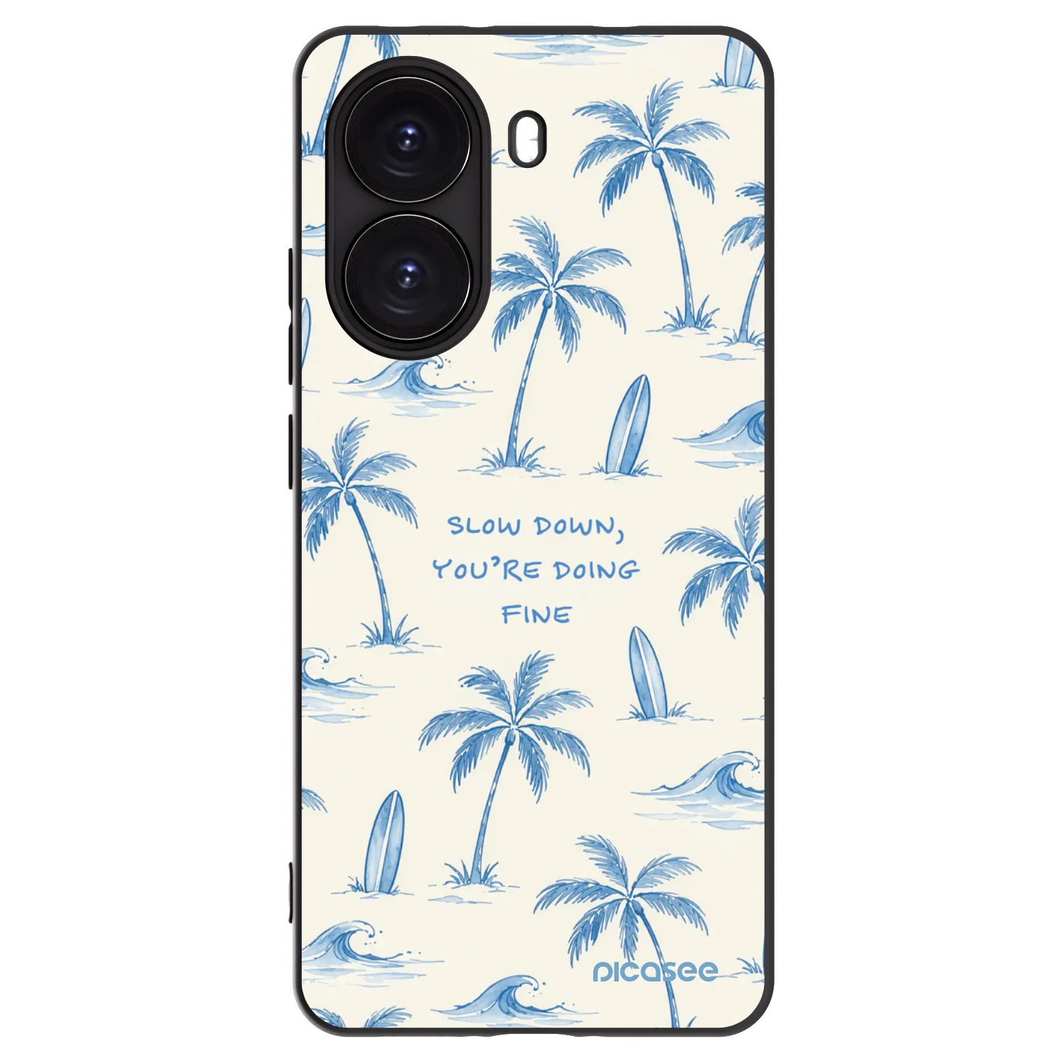 Picasee Xiaomi Poco X7 Pro 5G Hülle - Schwarzes Silikon - Slow Tide