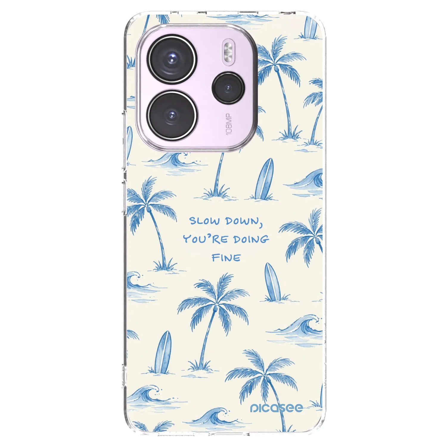 Picasee Xiaomi Redmi Note 14 4G Hülle - Transparentes Silikon - Slow Tide