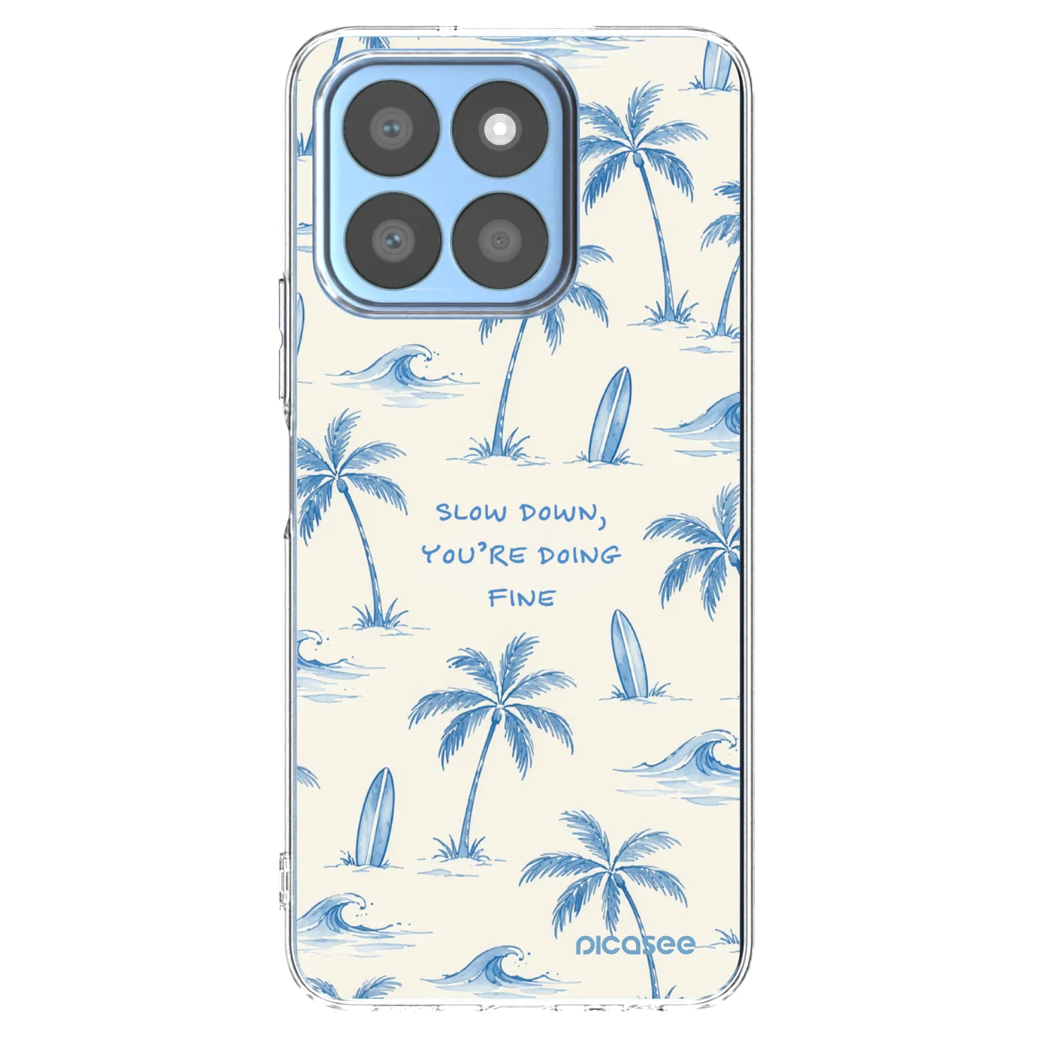 Picasee Honor X8c Hülle - Transparentes Silikon - Slow Tide