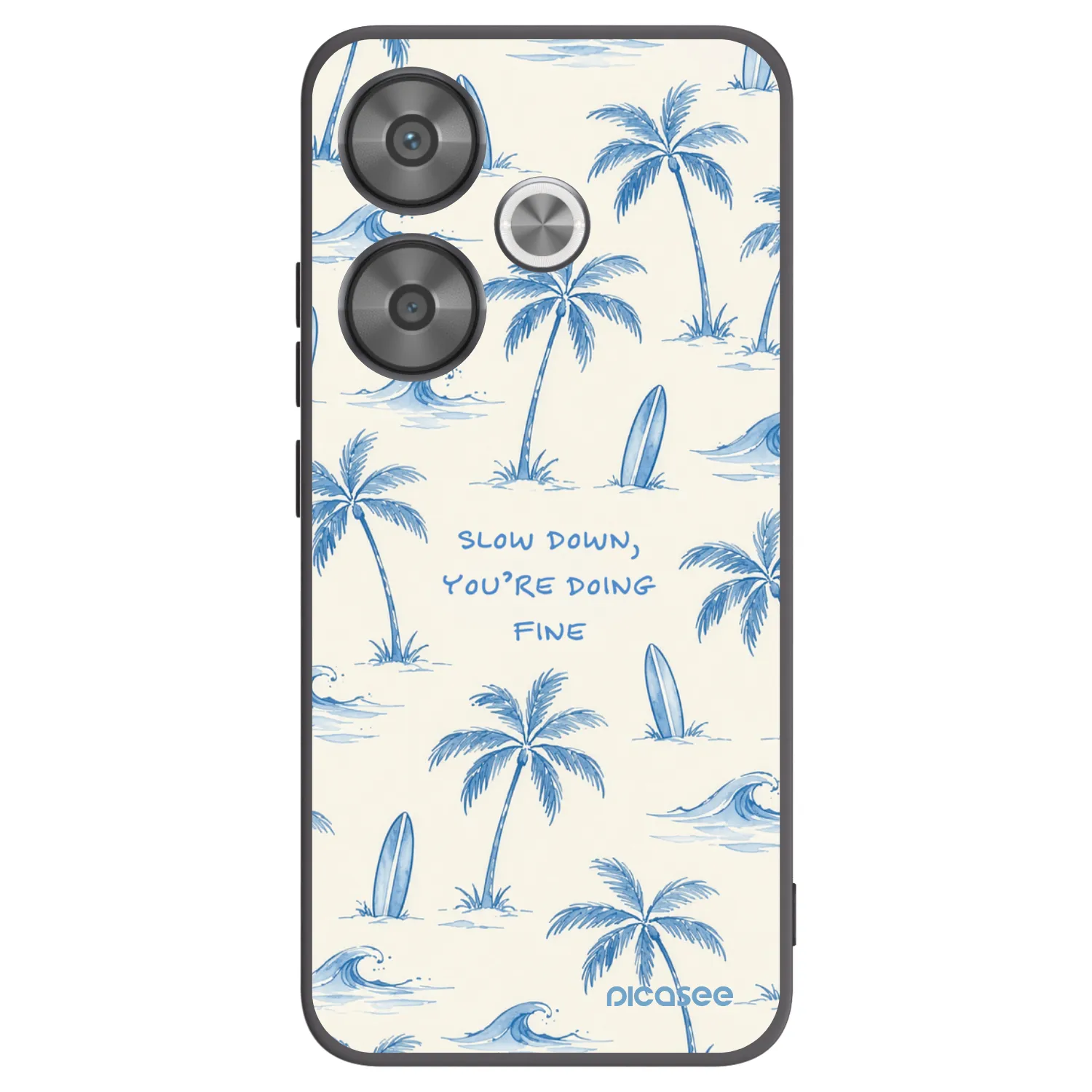 Picasee Xiaomi Poco F6 Hülle - Schwarzes Silikon - Slow Tide