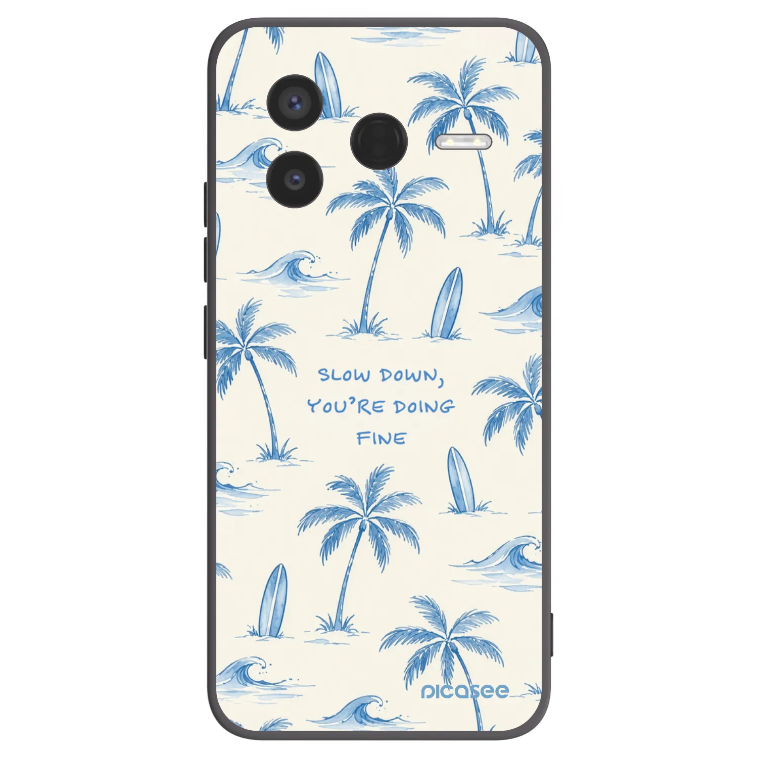 Picasee Xiaomi Poco F7 Pro 5G Hülle - Schwarzes Silikon - Slow Tide