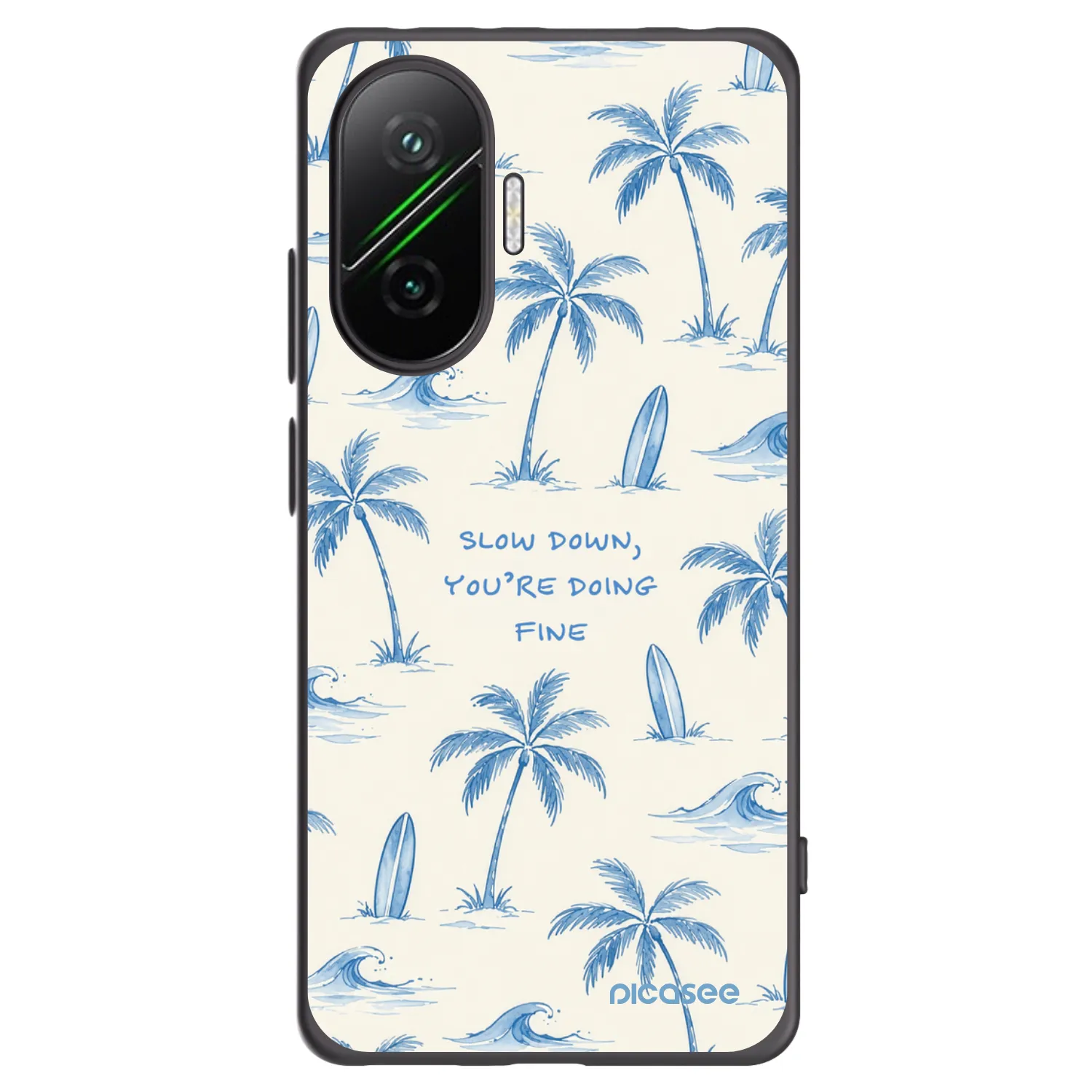 Picasee Xiaomi Poco F7 5G Hülle - Schwarzes Silikon - Slow Tide