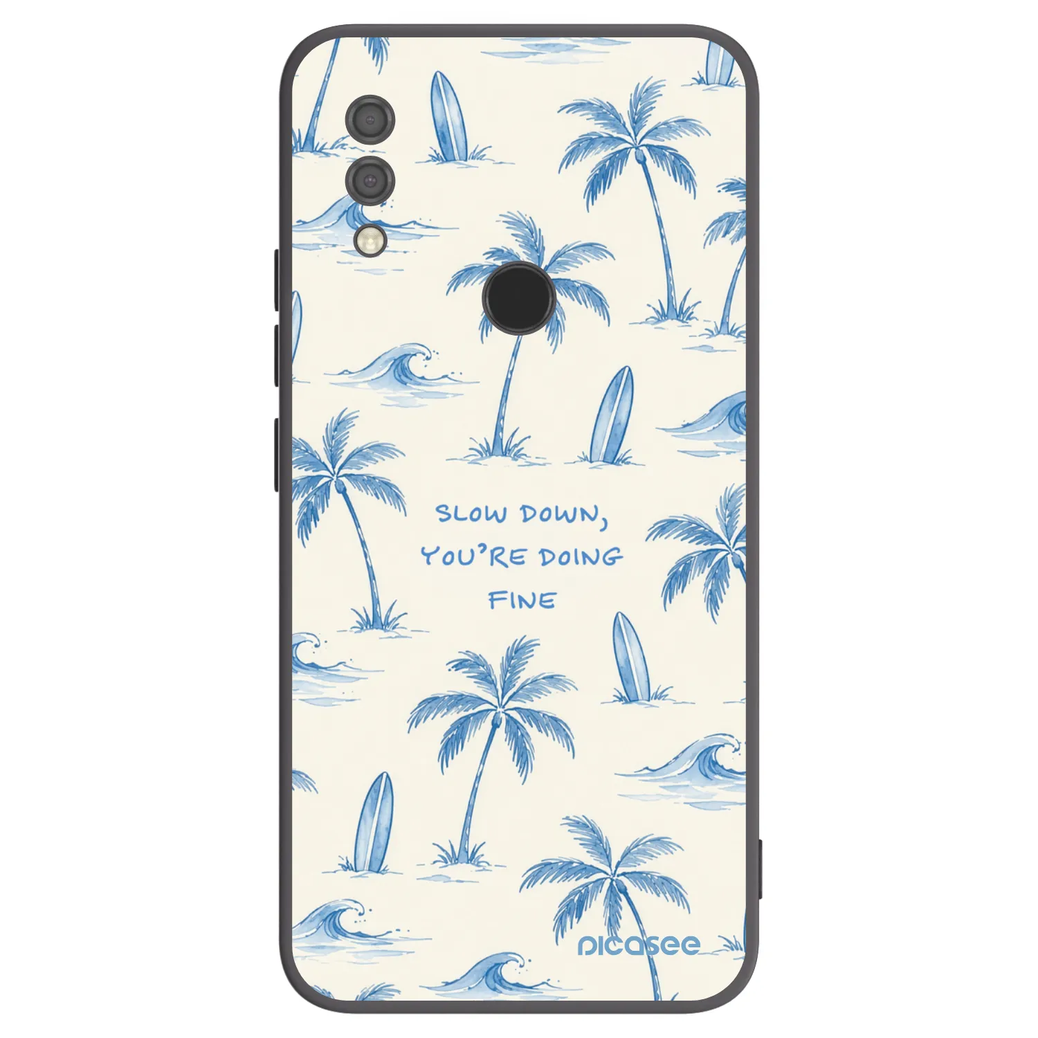 Picasee Xiaomi Redmi 7 Hülle - Schwarzes Silikon - Slow Tide
