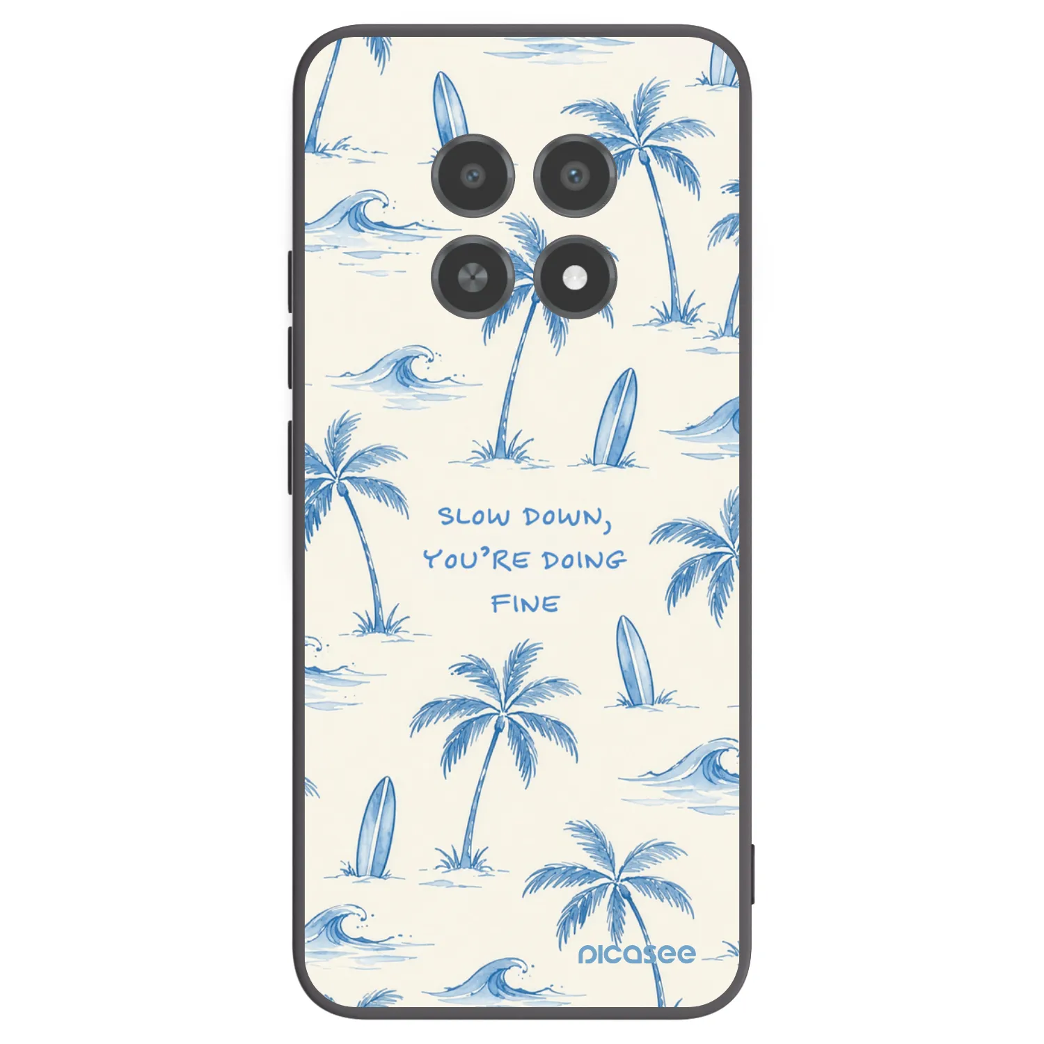 Picasee Realme 12X Hülle - Schwarzes Silikon - Slow Tide