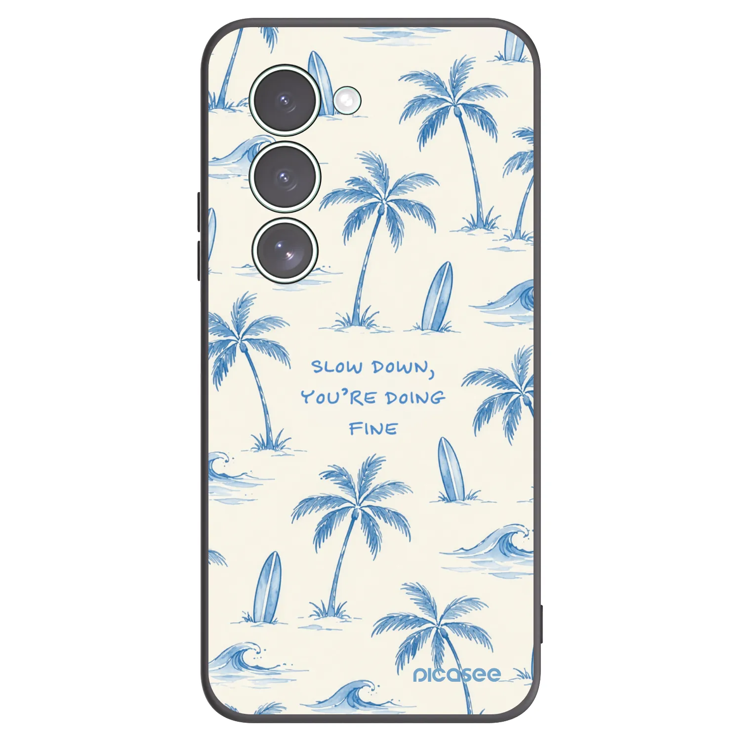 Picasee Xiaomi Redmi 15 5G Hülle - Schwarzes Silikon - Slow Tide