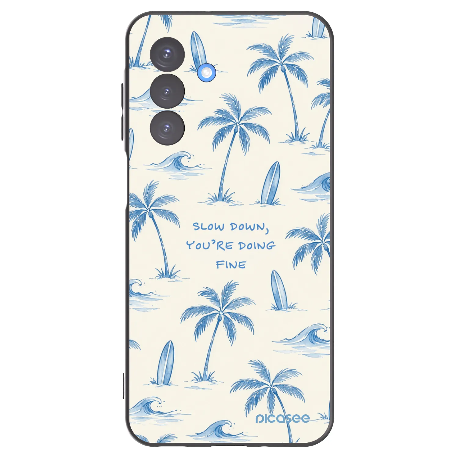 Picasee Samsung Galaxy A17 5G Hülle - Schwarzes Silikon - Slow Tide