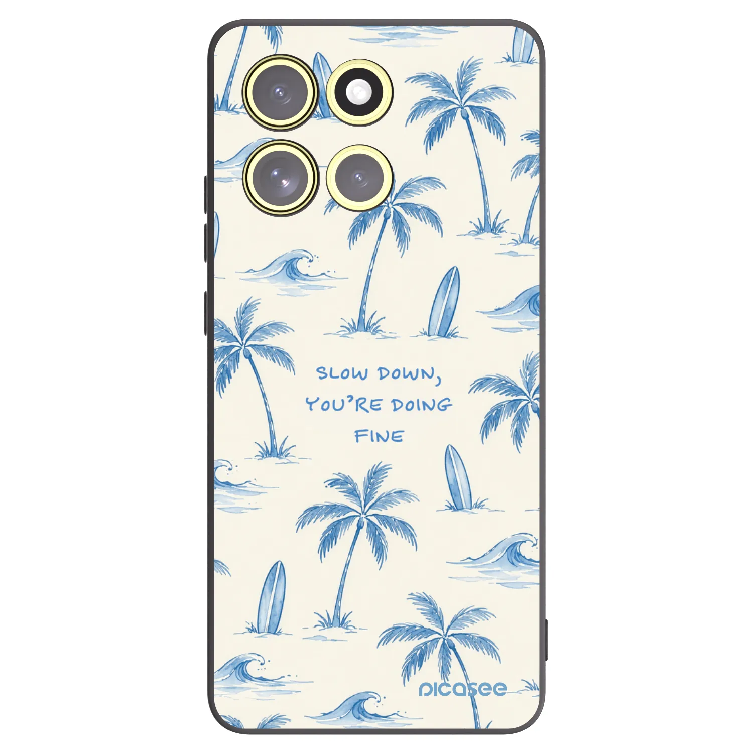 Picasee Motorola Moto G86 Power 5G Hülle - Schwarzes Silikon - Slow Tide