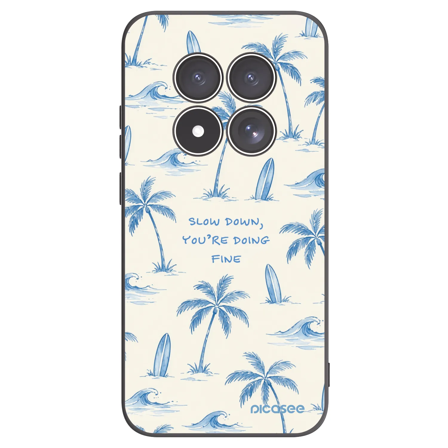 Picasee Xiaomi Redmi Note 15 Pro 5G Hülle - Schwarzes Silikon - Slow Tide