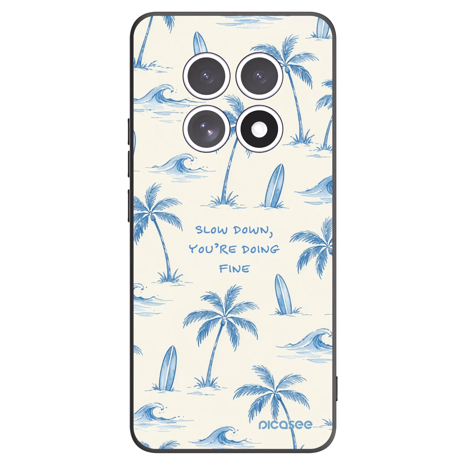 Picasee Xiaomi Redmi Note 15 5G Hülle - Schwarzes Silikon - Slow Tide