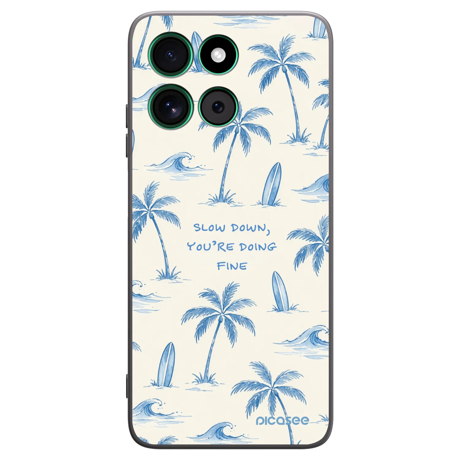 Picasee Motorola Moto G57 Power Hülle - Schwarzes Silikon - Slow Tide