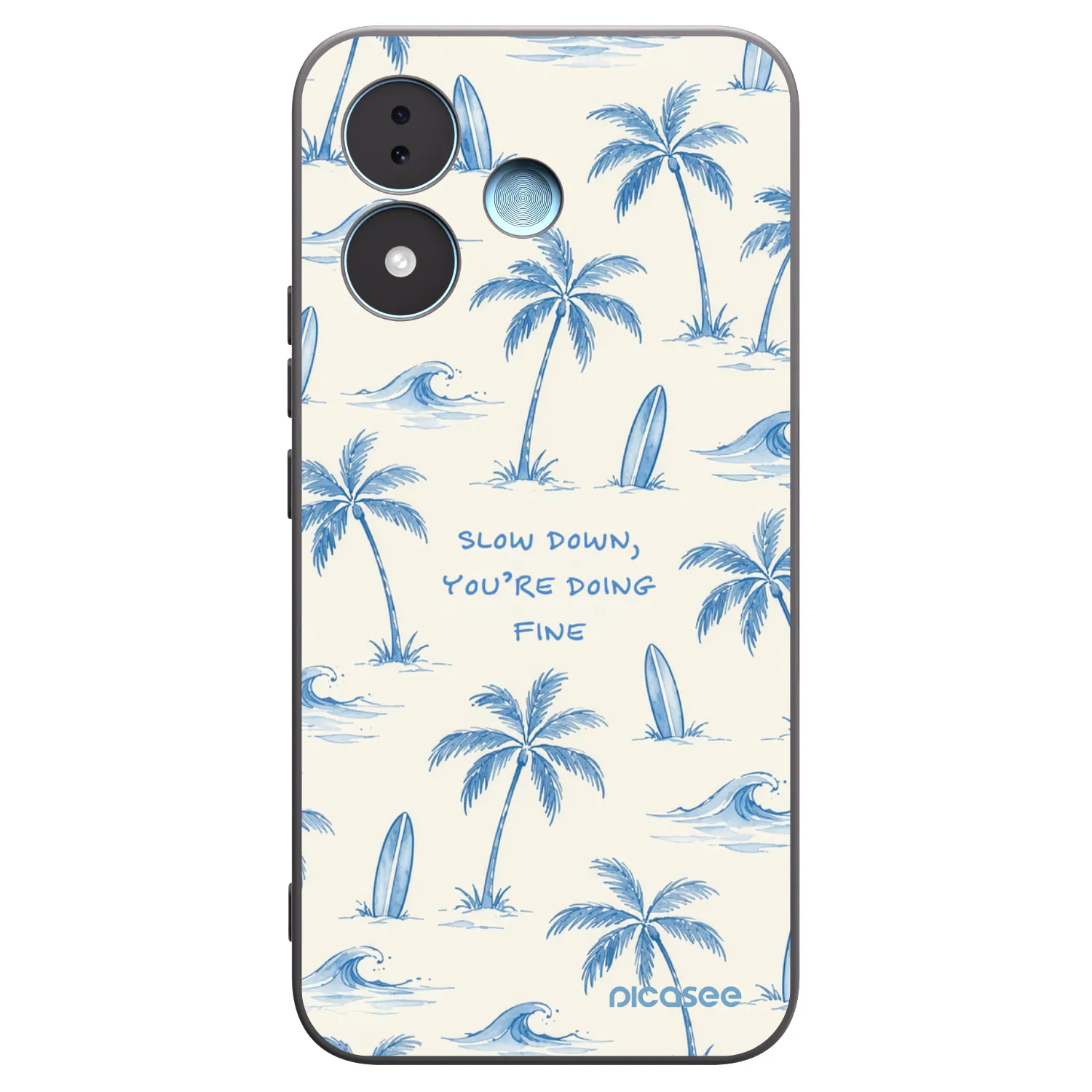 Picasee Xiaomi Redmi Note 17 5G Hülle - Schwarzes Silikon - Slow Tide