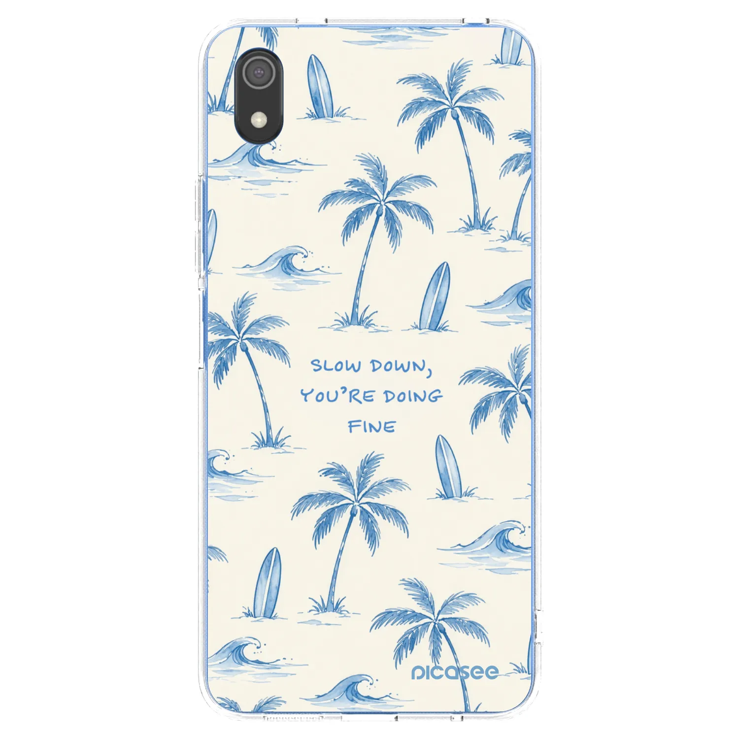 Picasee Xiaomi Redmi 7A Hülle - Transparentes Silikon - Slow Tide