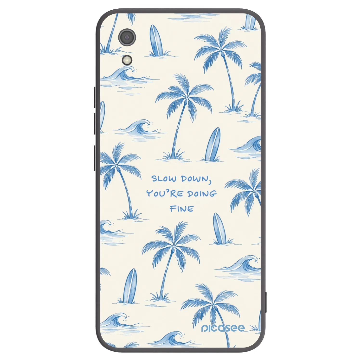 Picasee Xiaomi Redmi 7A Hülle - Schwarzes Silikon - Slow Tide