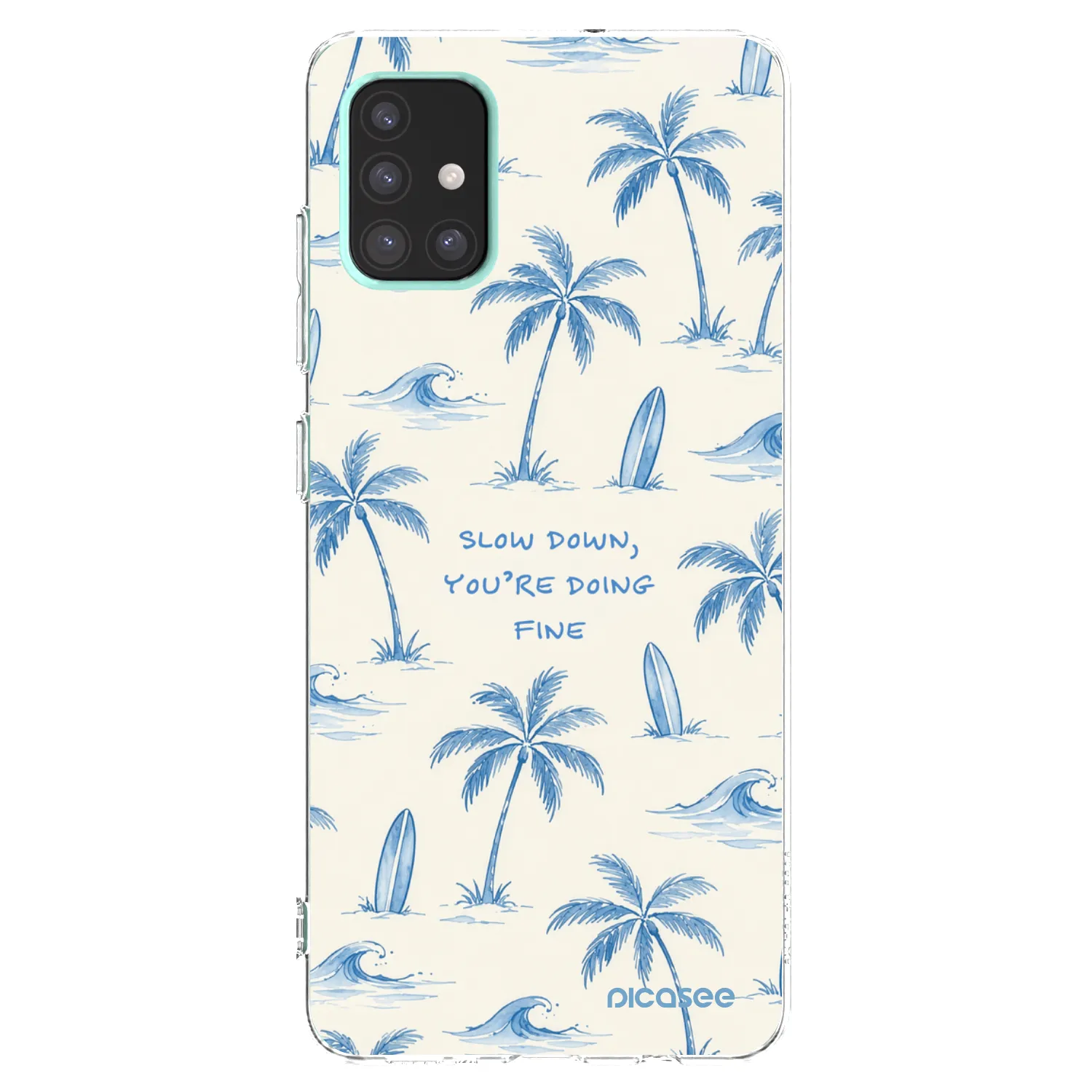 Picasee Samsung Galaxy A51 A515F Hülle - Transparentes Silikon - Slow Tide