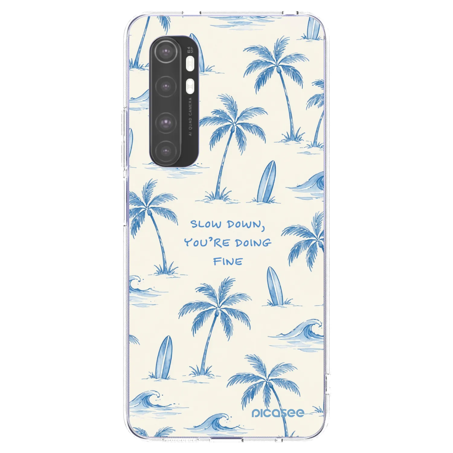 Picasee Xiaomi Mi Note 10 Lite Hülle - Transparentes Silikon - Slow Tide