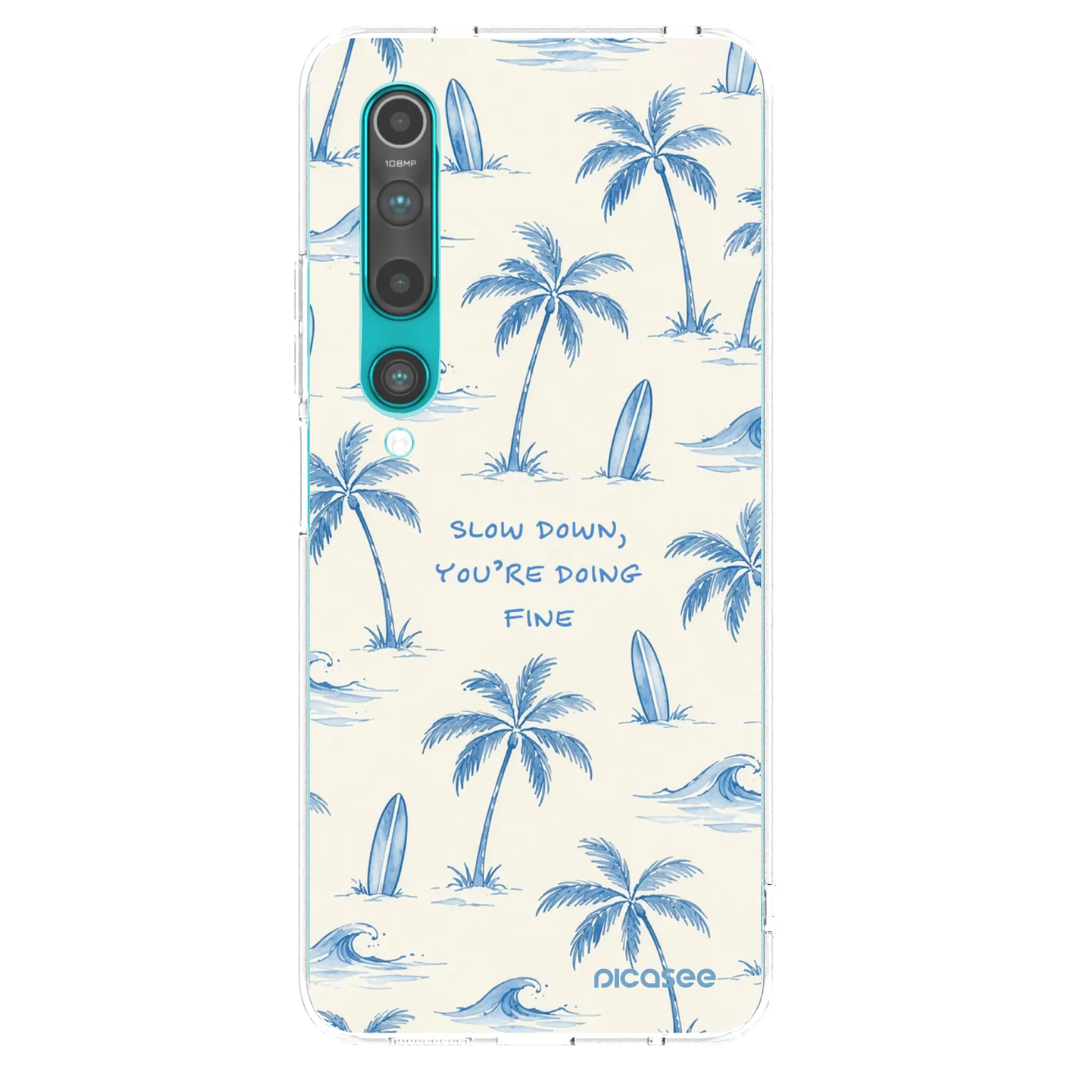 Picasee Xiaomi Mi 10 Hülle - Transparentes Silikon - Slow Tide