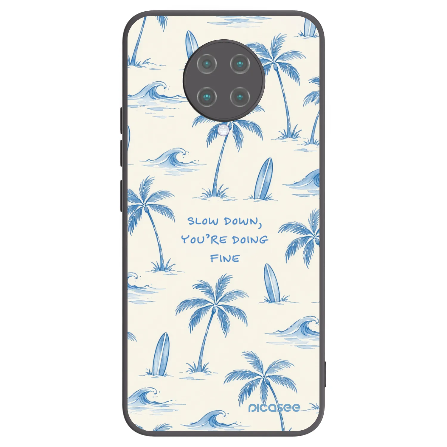 Picasee Xiaomi Poco F2 Pro Hülle - Schwarzes Silikon - Slow Tide