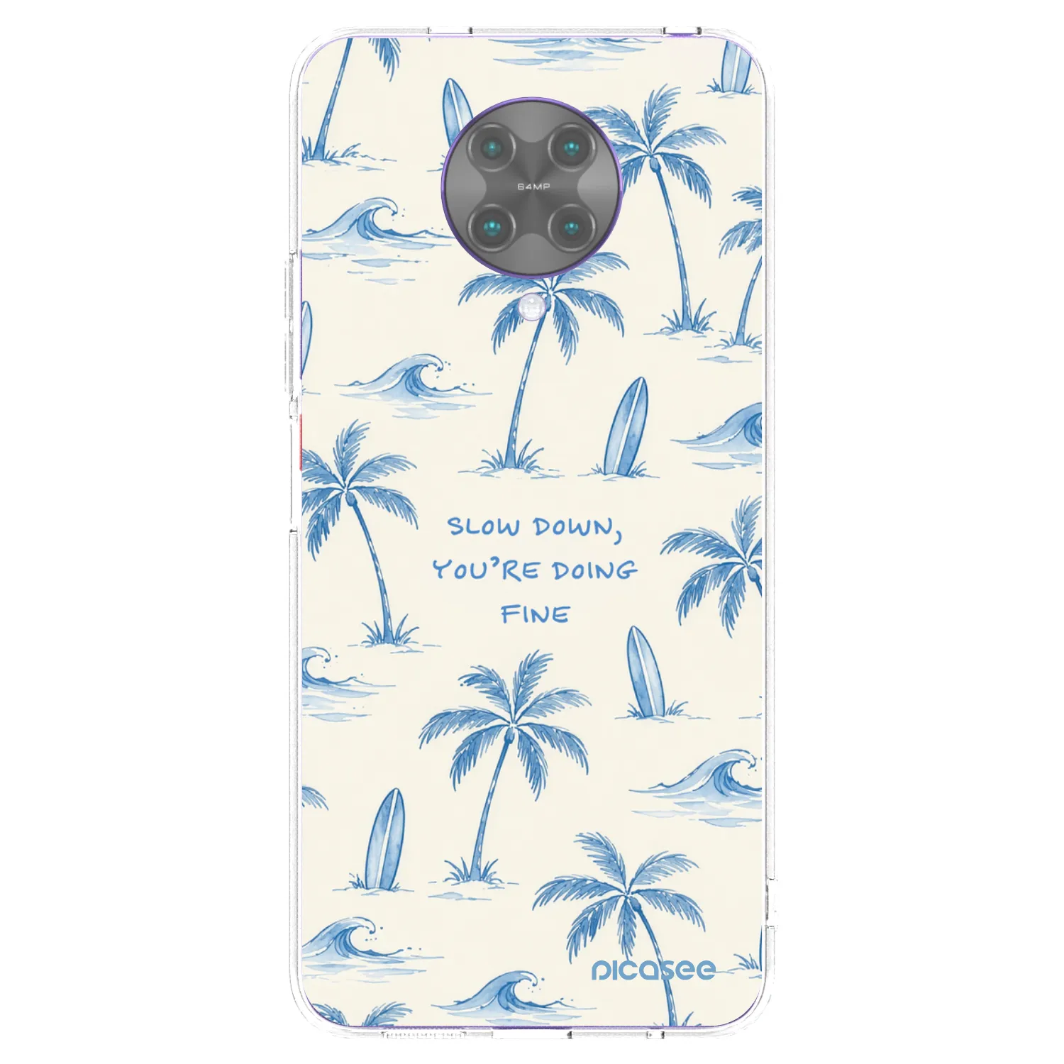Picasee Xiaomi Poco F2 Pro Hülle - Transparentes Silikon - Slow Tide