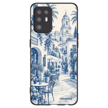 Picasee OPPO A94 5G Hülle - Schwarzes Silikon - Calle Azul